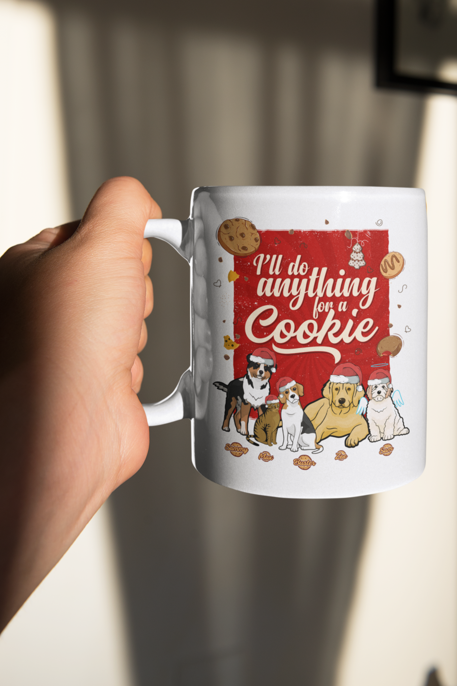 I"ll Will Do Anything For A Cookie Themed Coffee Mug for Pet Lovers