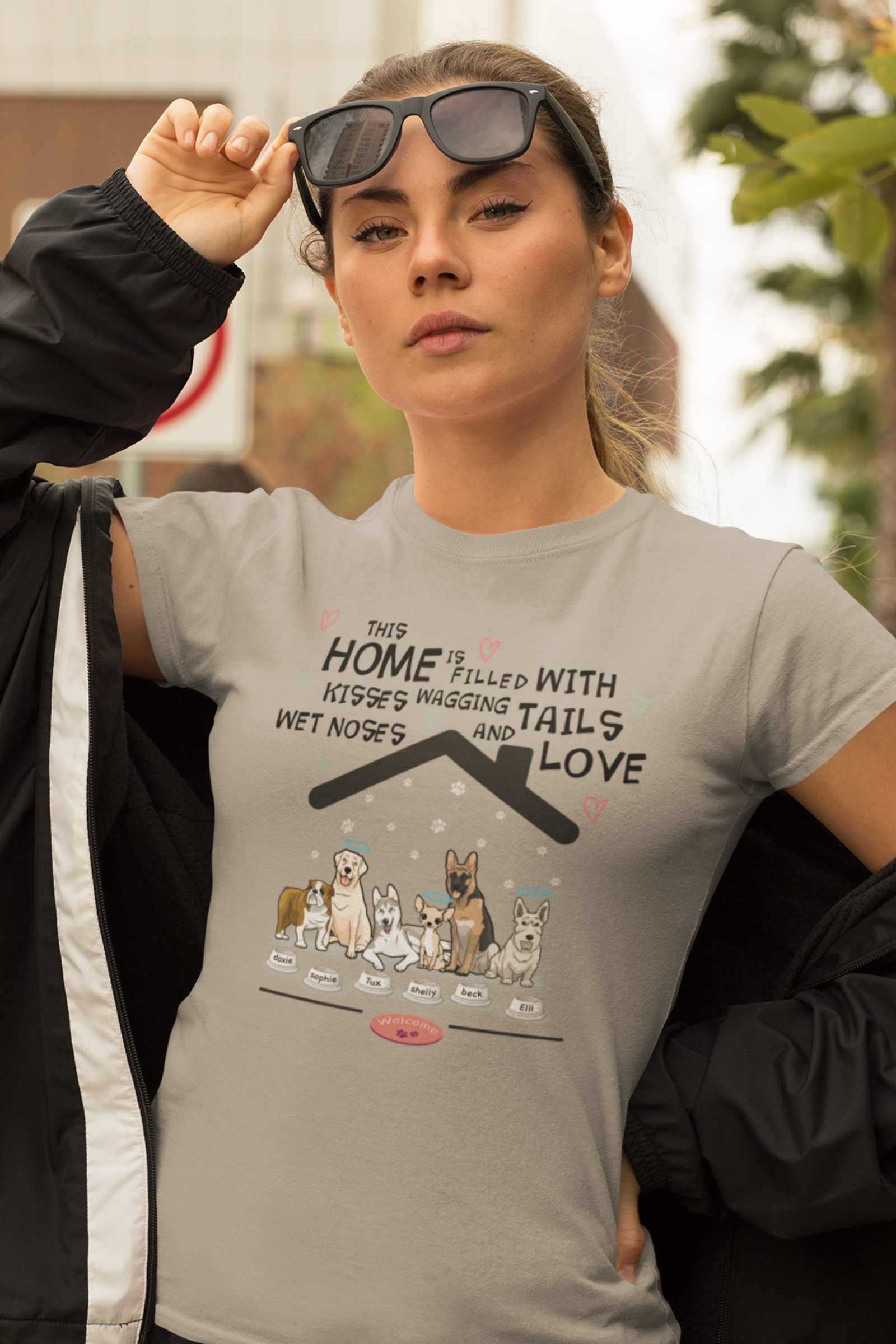 This Home Is Filled With Wagging Tails And Love... Tee For Dog Lovers