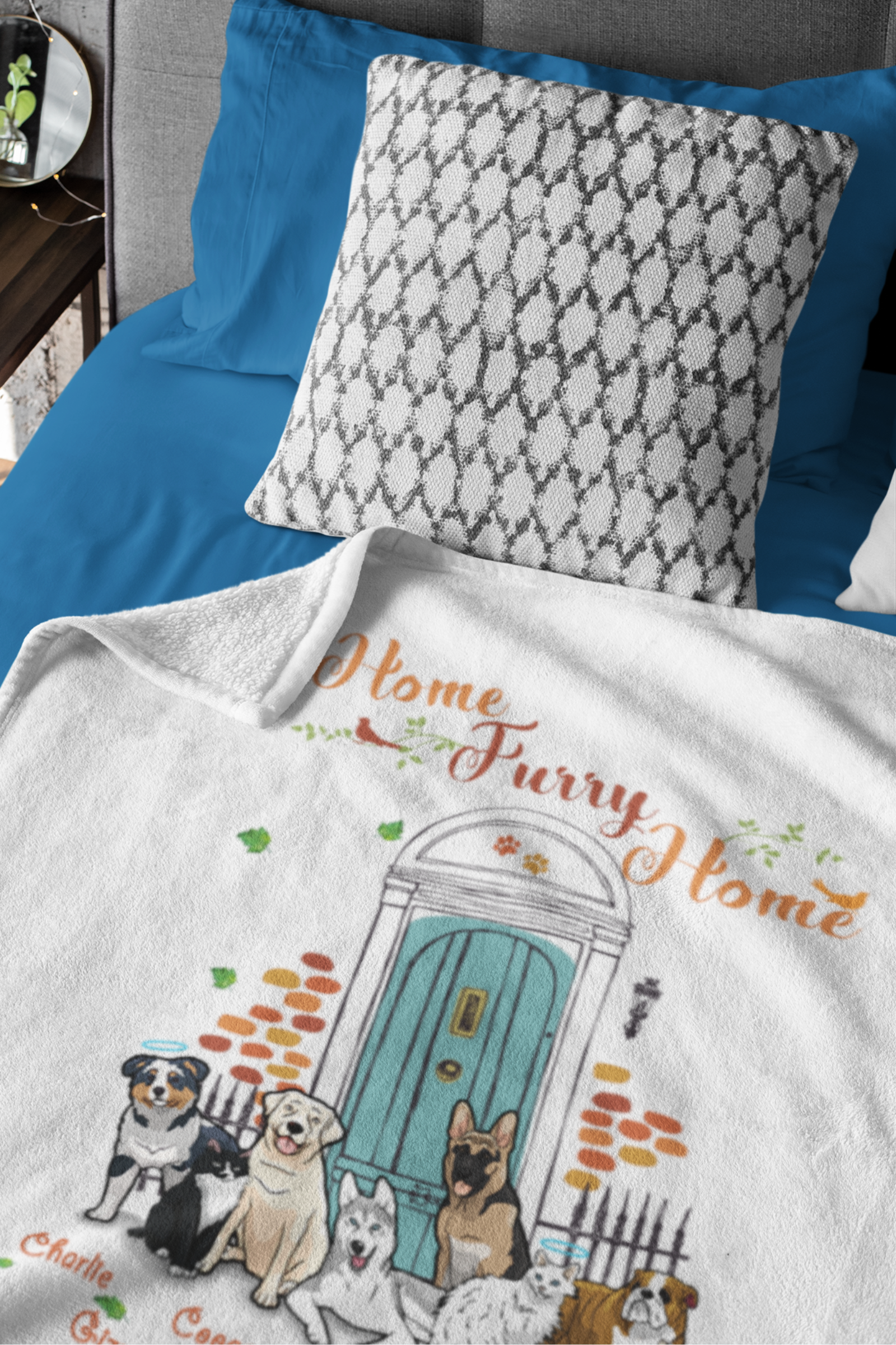 Home Furry Home Personalized Blanket for Pet Lovers