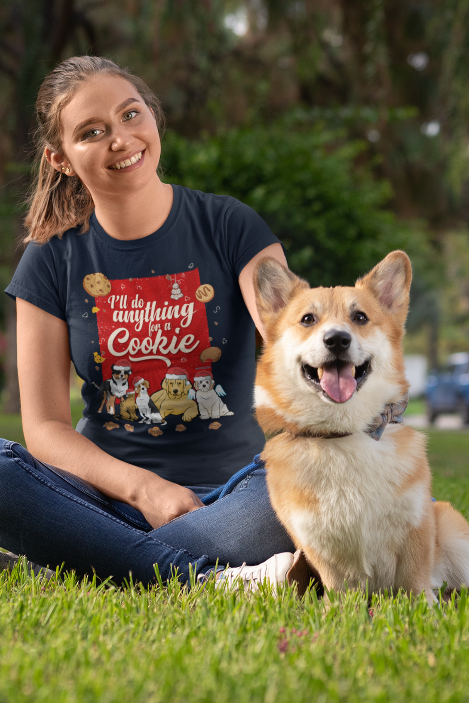 I'll Do Anything For A Cookie Personalized Tee Shirt For All Pet Lovers