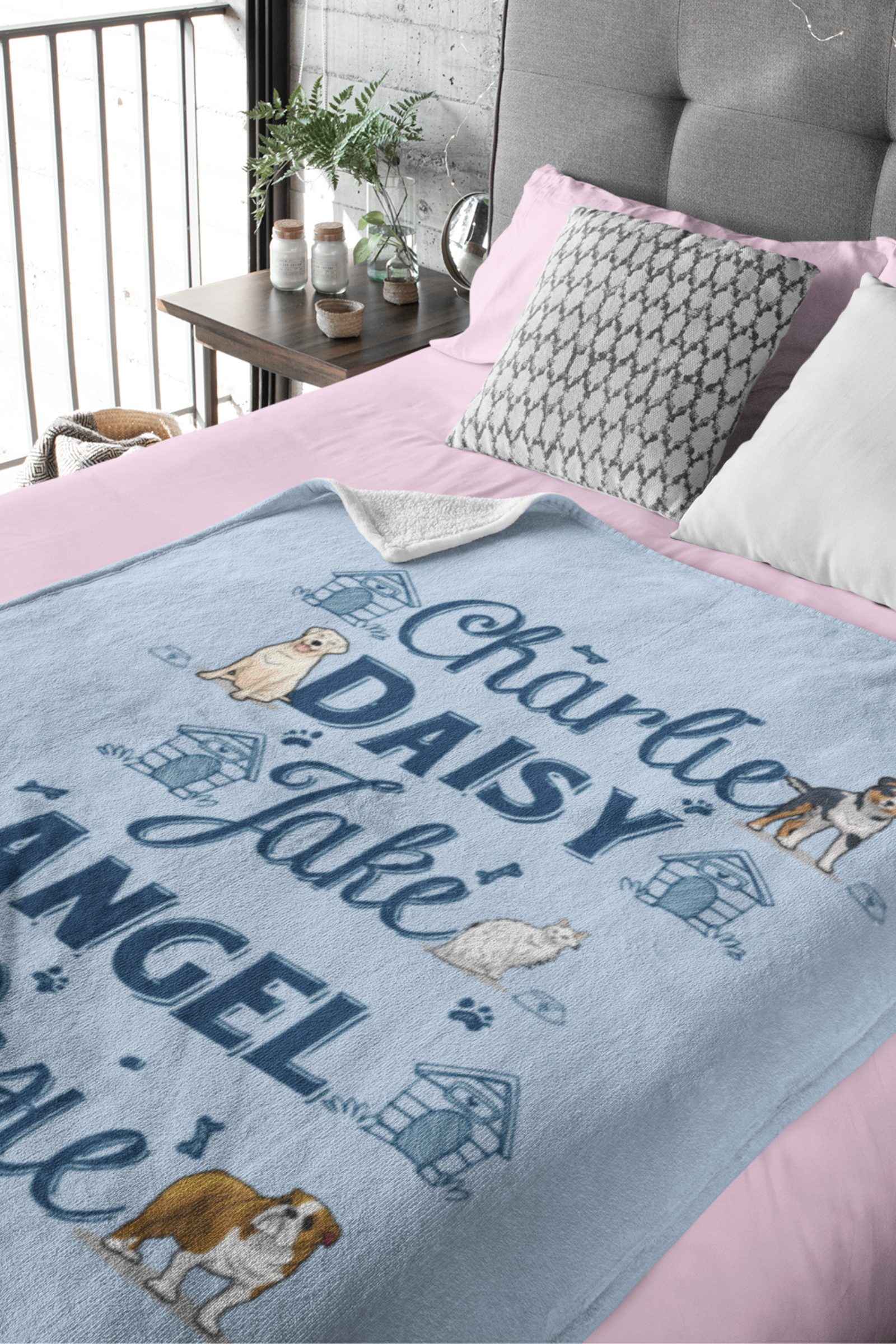 Personalized Pet Names Blanket for Pet Lovers