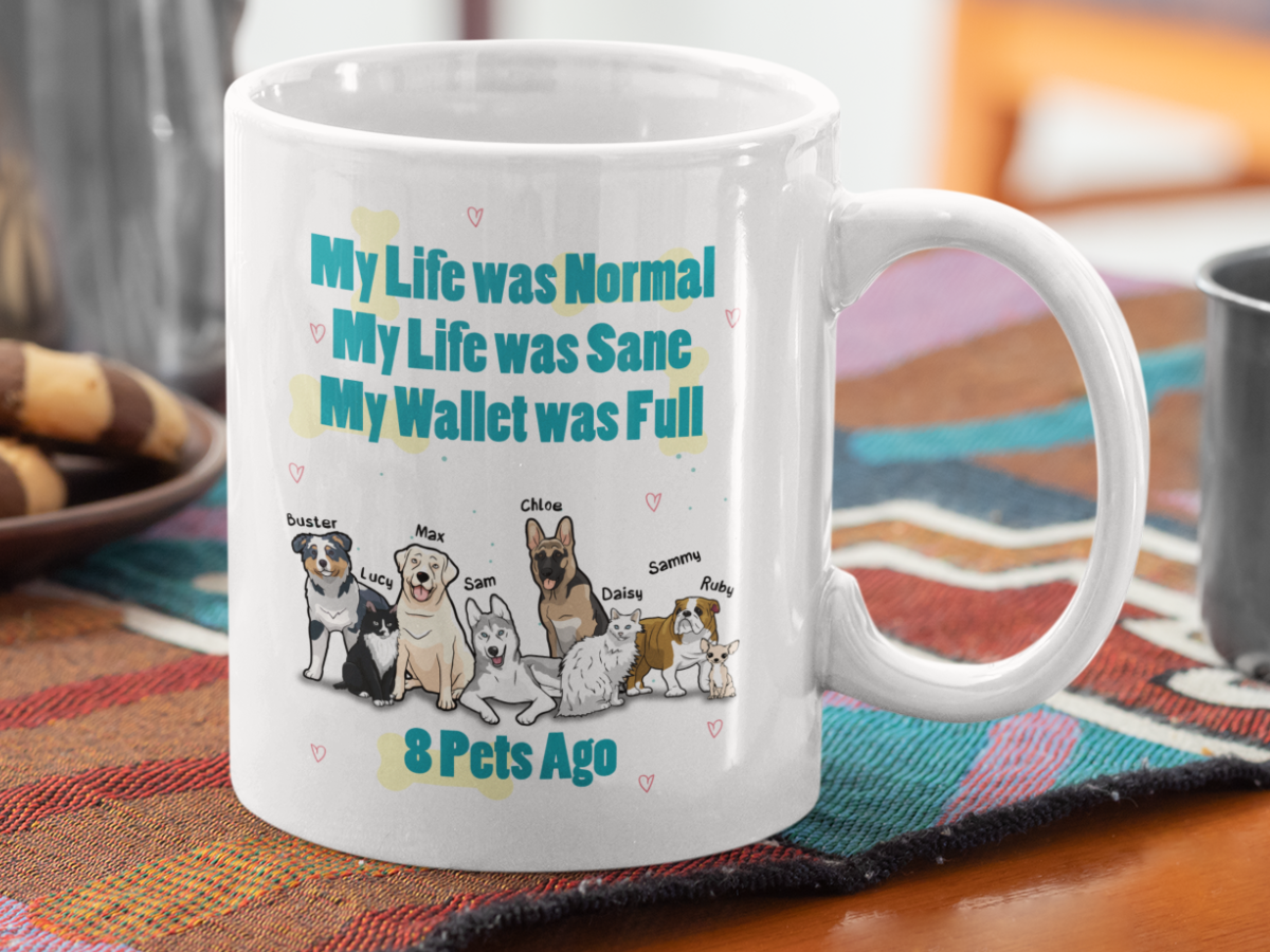 8 Pets Ago Themed Coffee Pet Lover Mug
