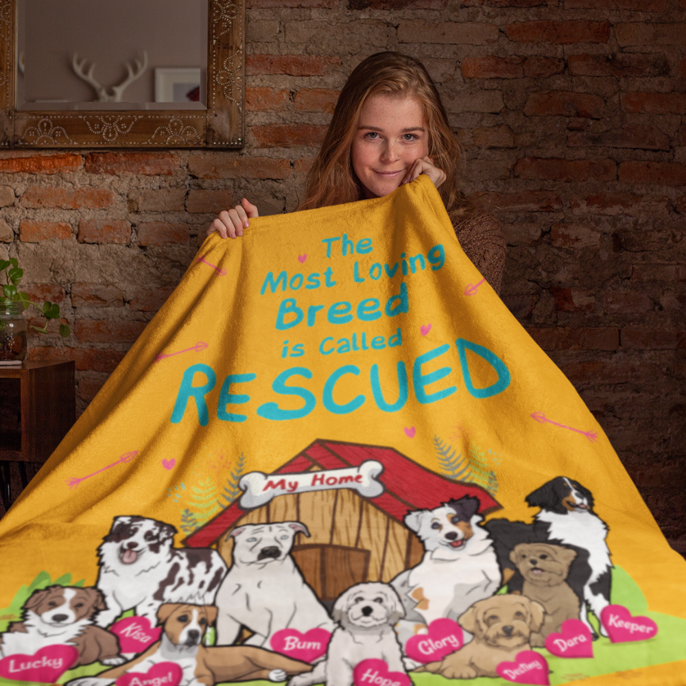The Most Loving Breed........ Personalized Throw Blanket