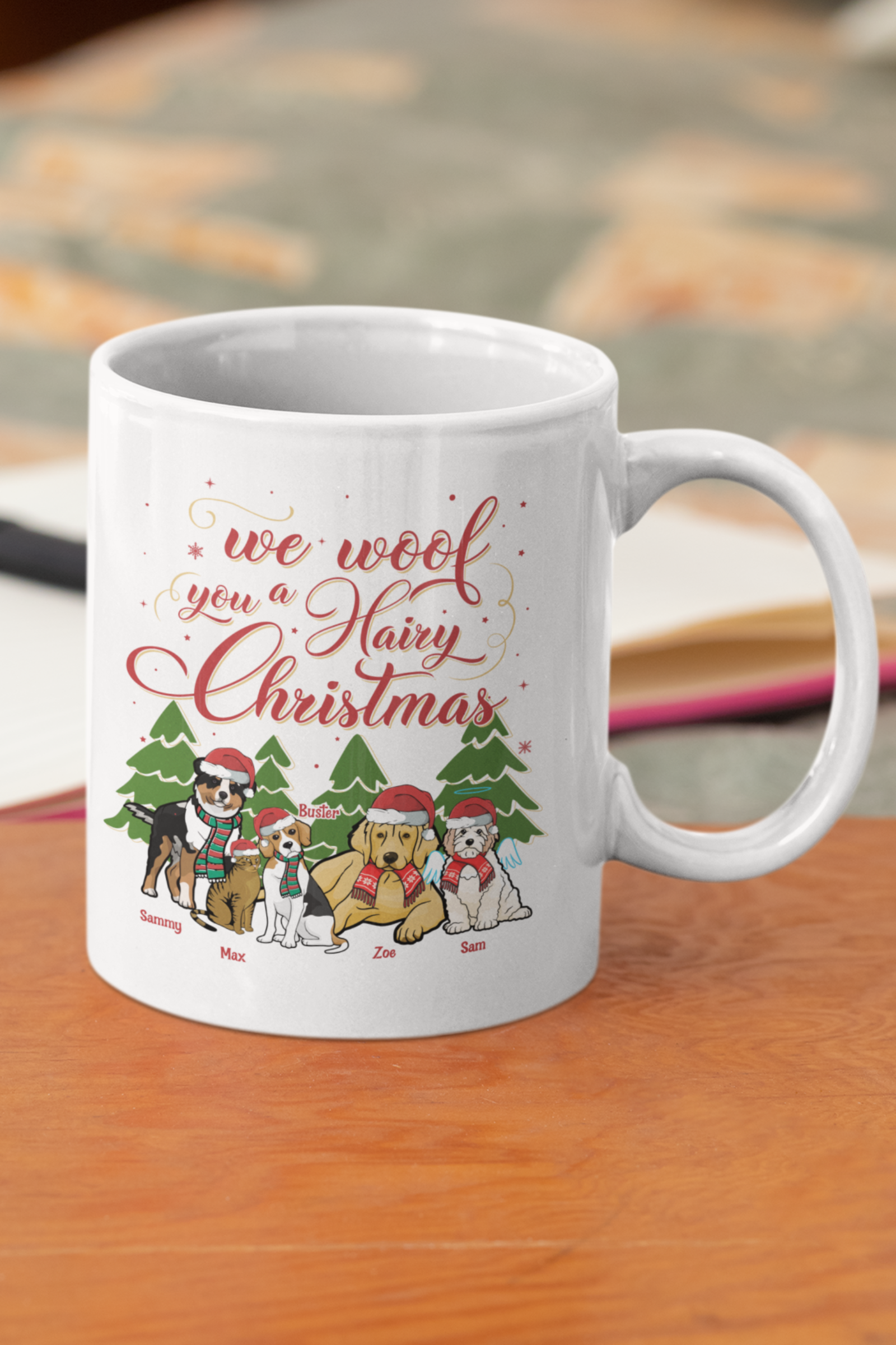 Classic Mugs Christmas Themed Coffee Mug for Pet Lovers