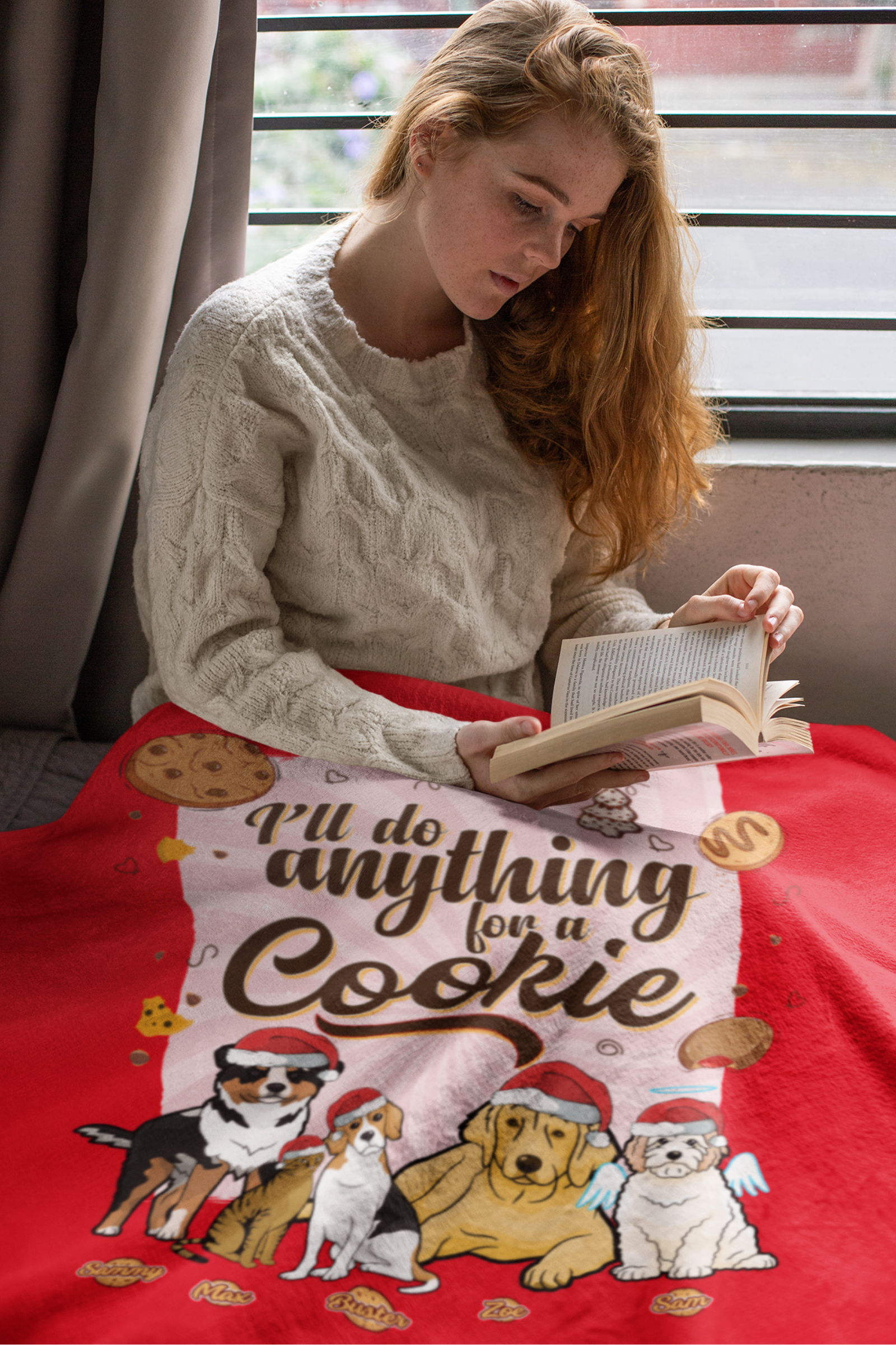I"ll Do Anything For A Cookie Personalized Blanket for Pet Lovers