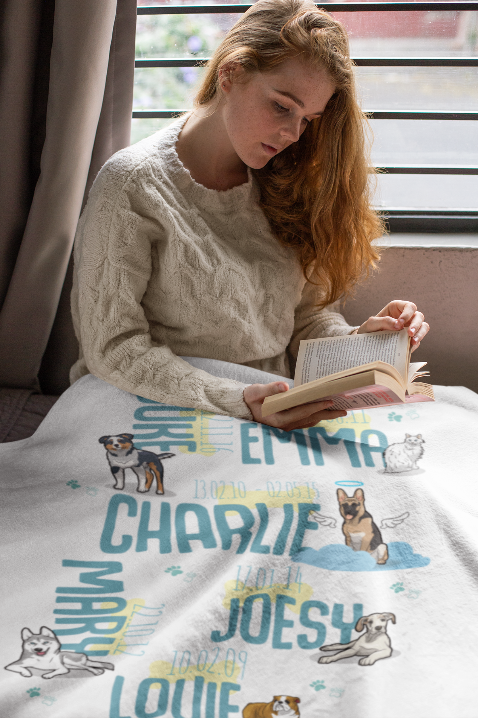 Dog Dates Personalized Blanket for Pet Lovers