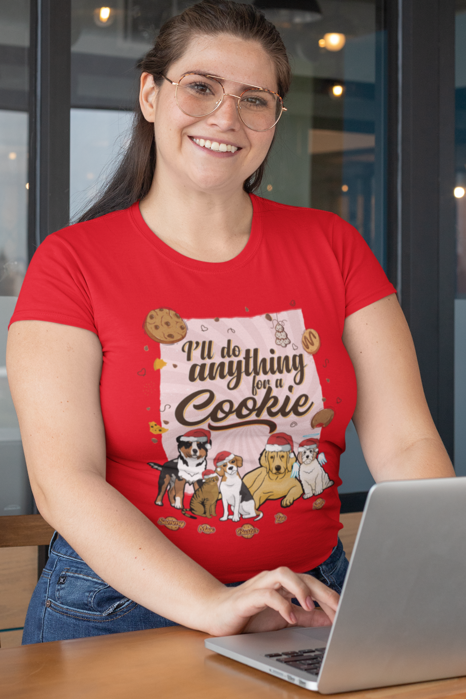 I'll Do Anything For A Cookie Personalized Tee Shirt For All Pet Lovers