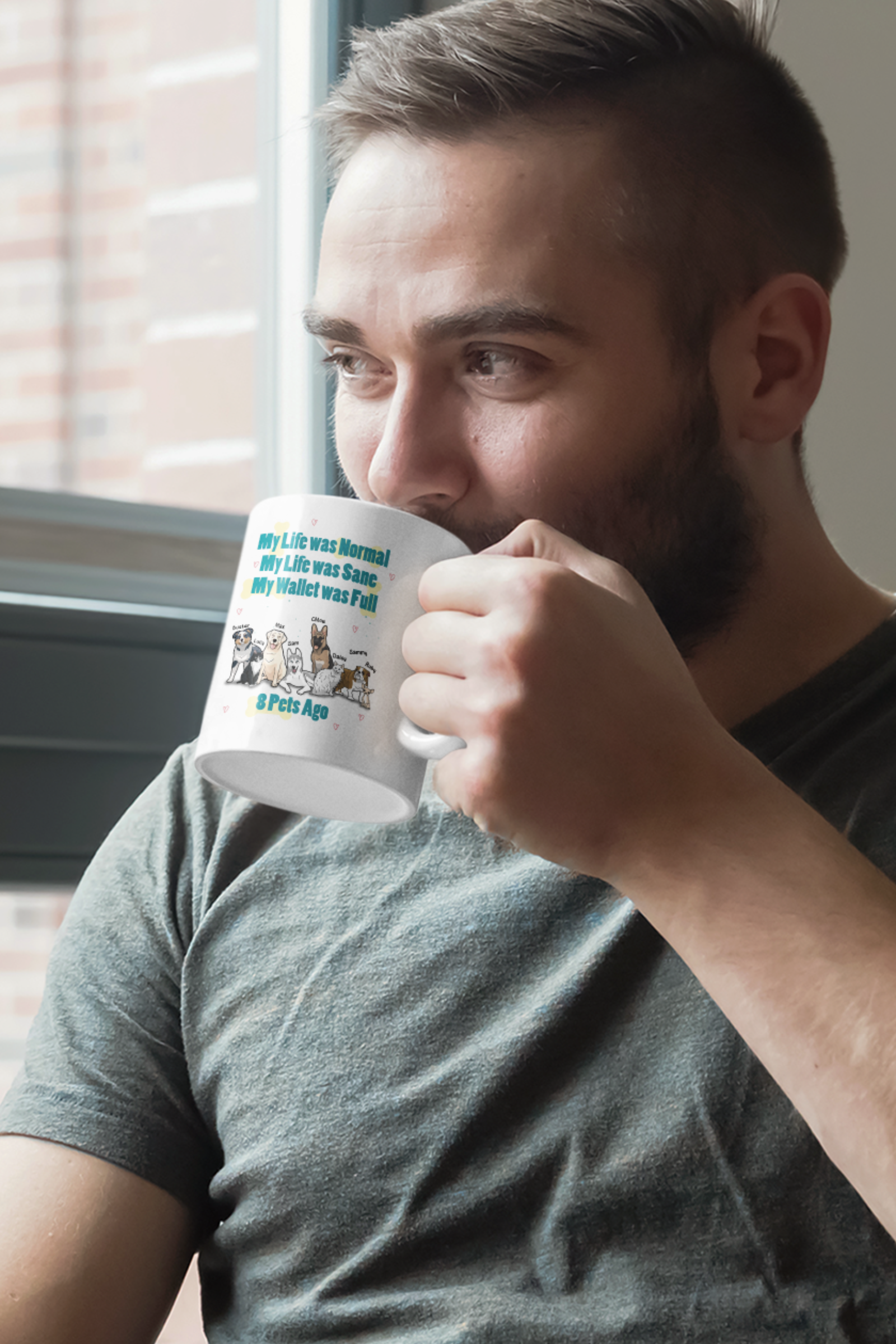 8 Pets Ago Themed Coffee Pet Lover Mug