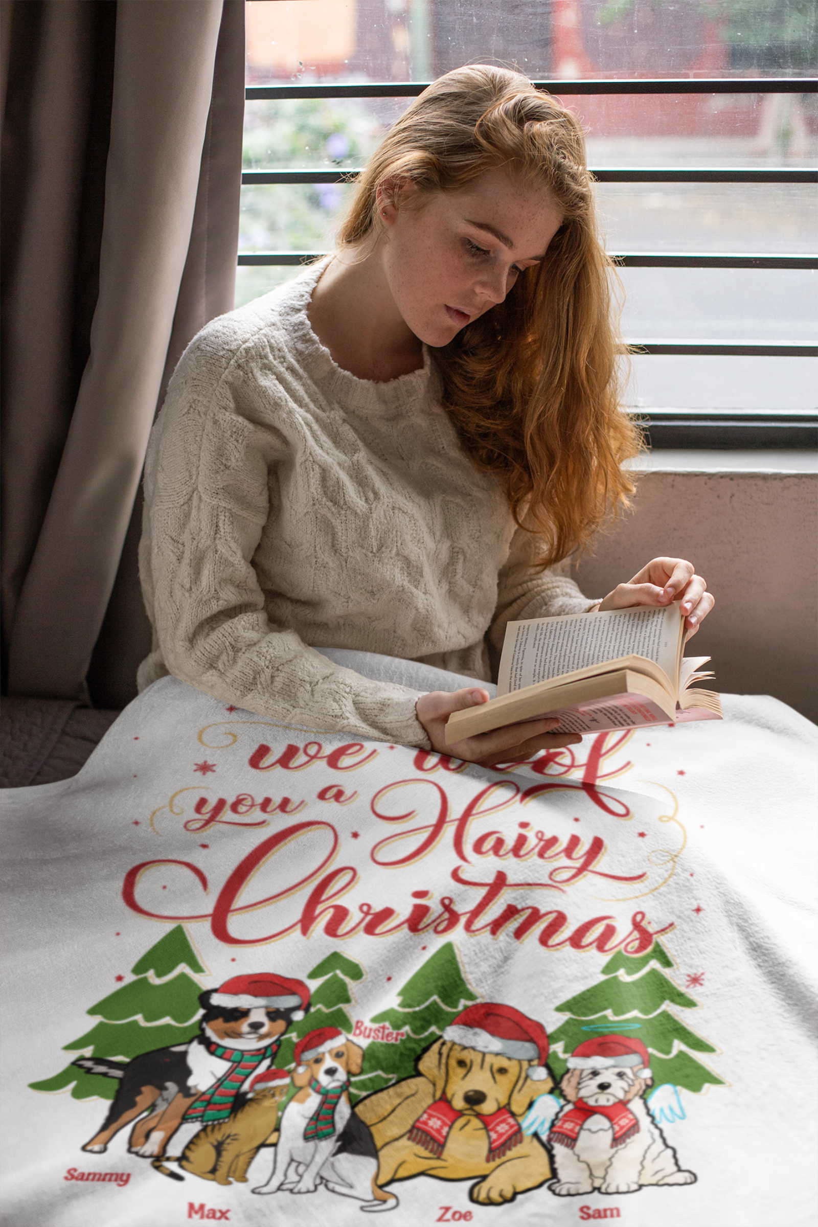 Christmas Themed Personalized Blanket for Pet Lovers