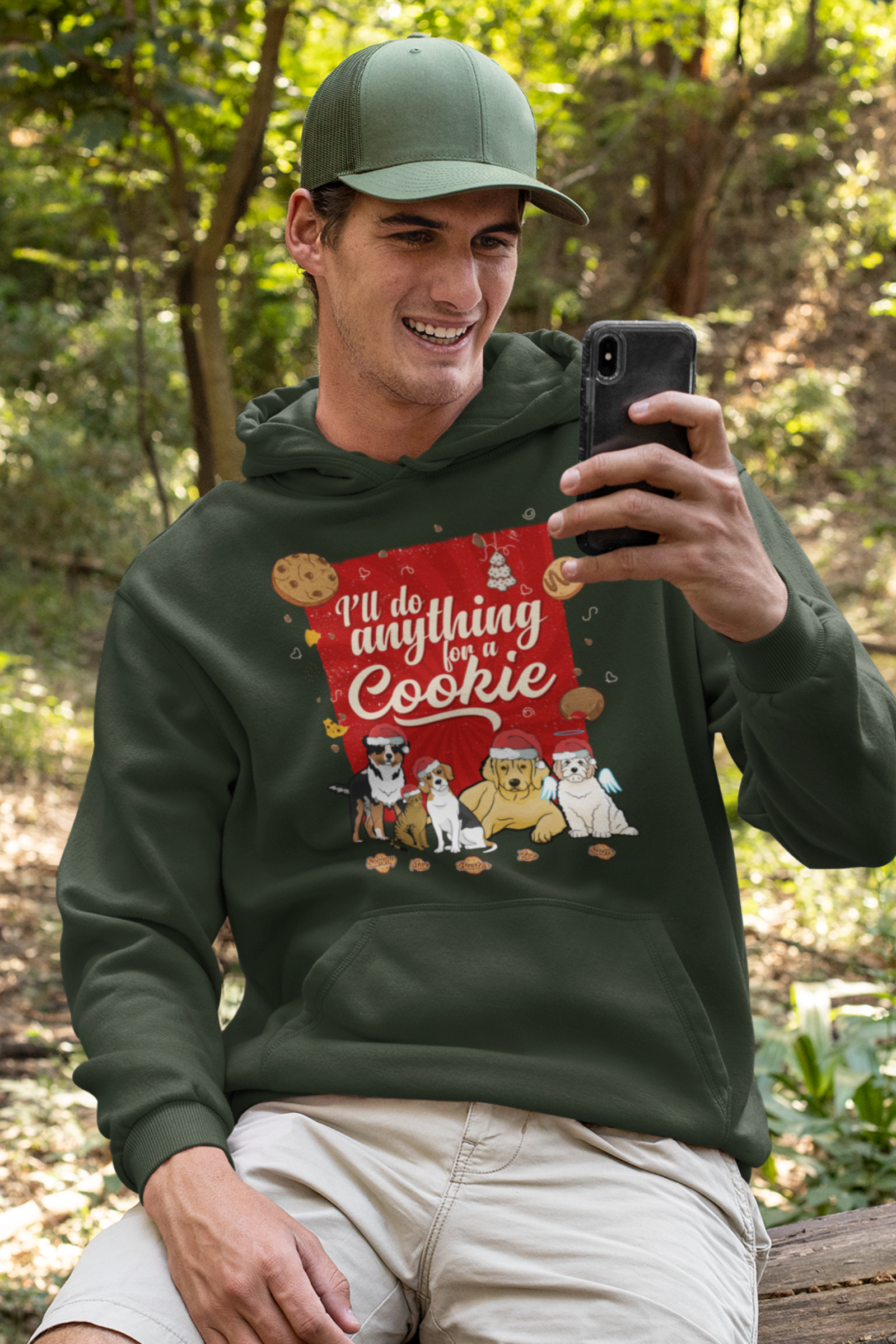 I"ll Will Do Anything For A Cookie..... Customized Hoodie for Pet Lovers
