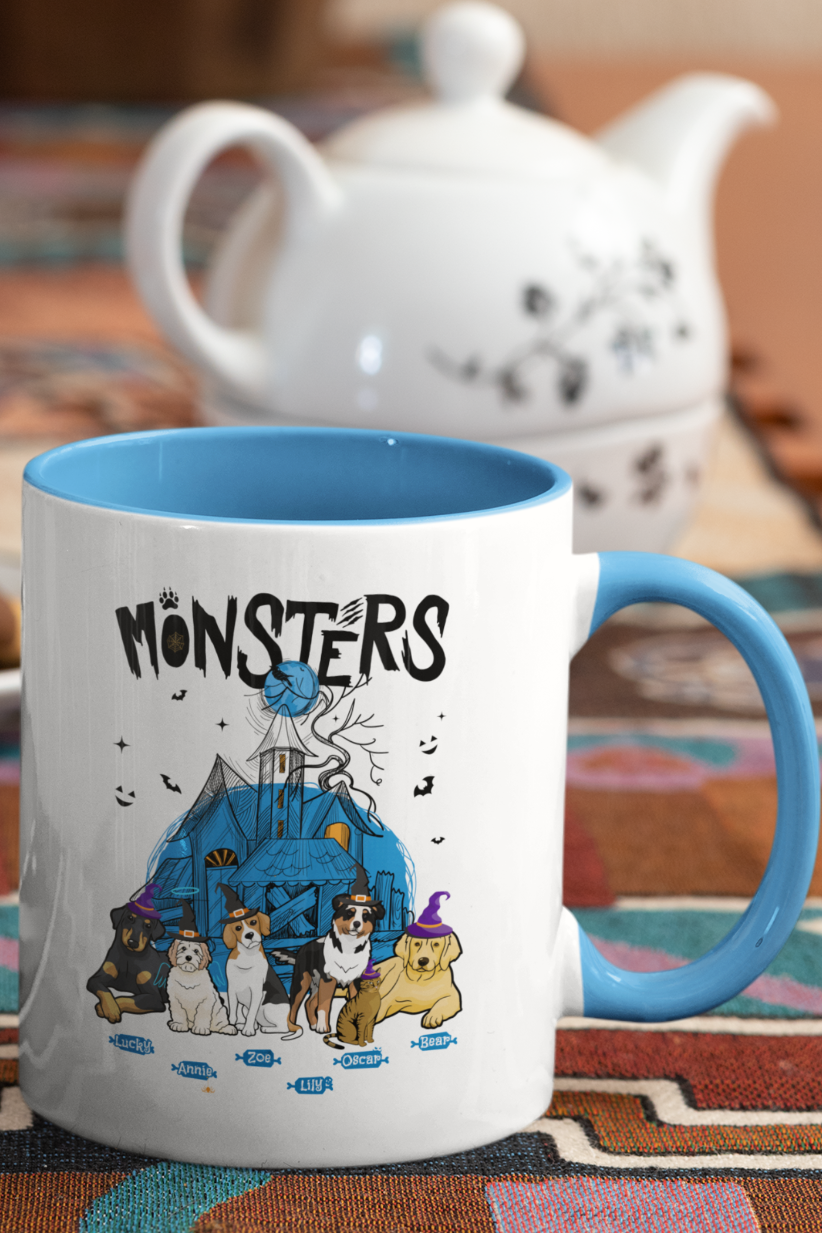 Monsters Halloween Customized Accent Mug for Pet Lovers