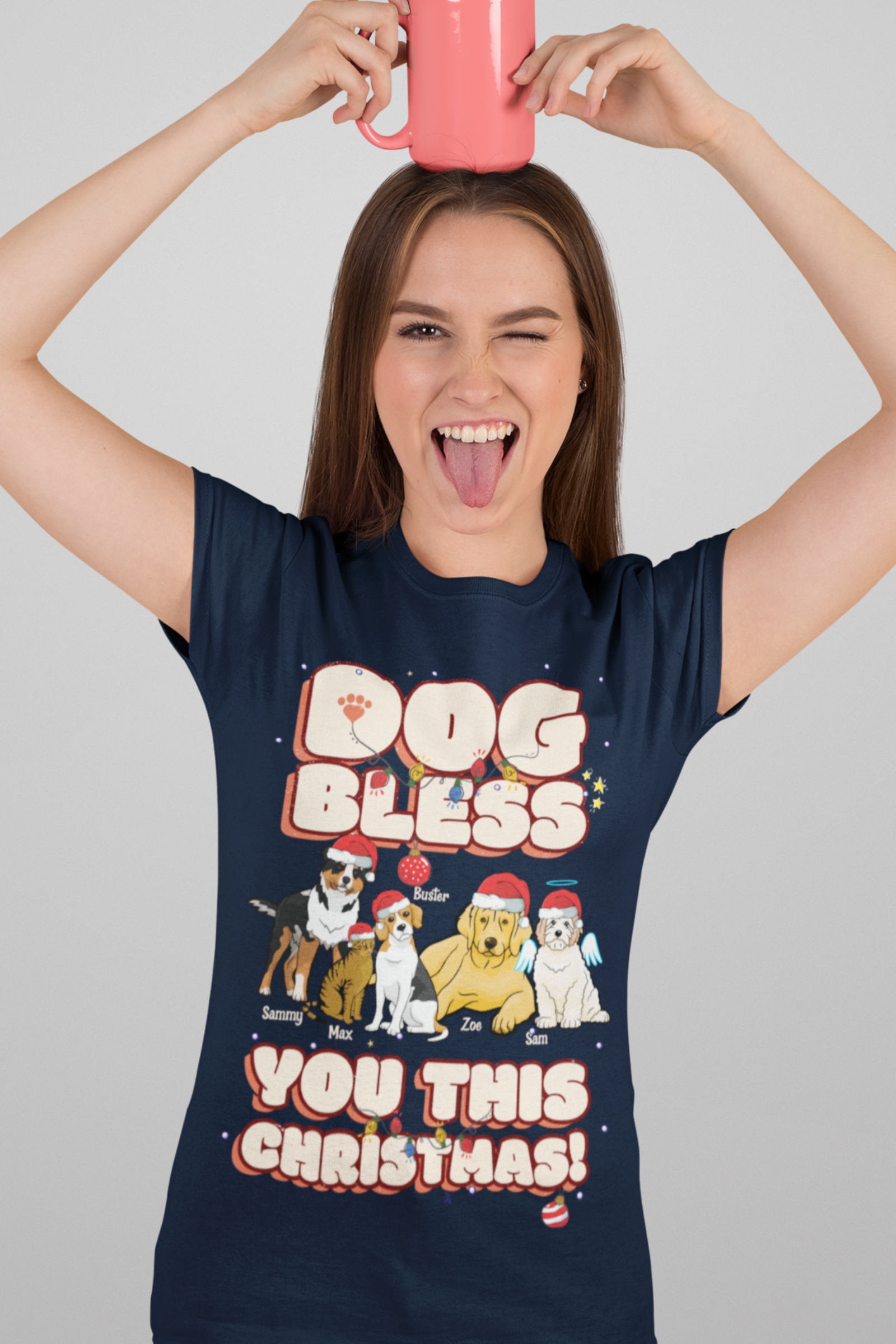 Dog Bless You This Christmas Personalized Tee Shirt For All Pet Lovers