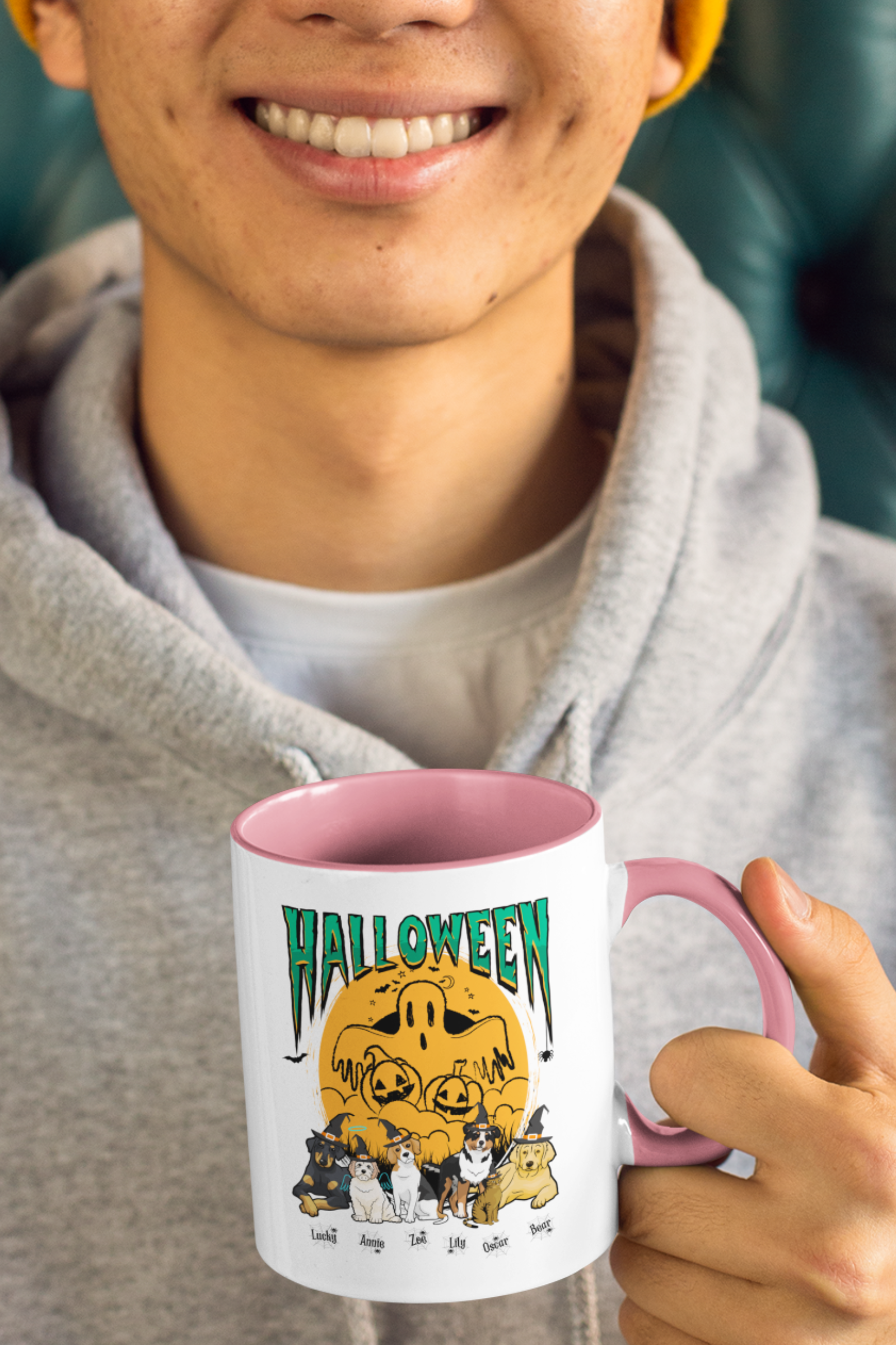Happy Halloween Customized Accent Mug  for Pet Lovers