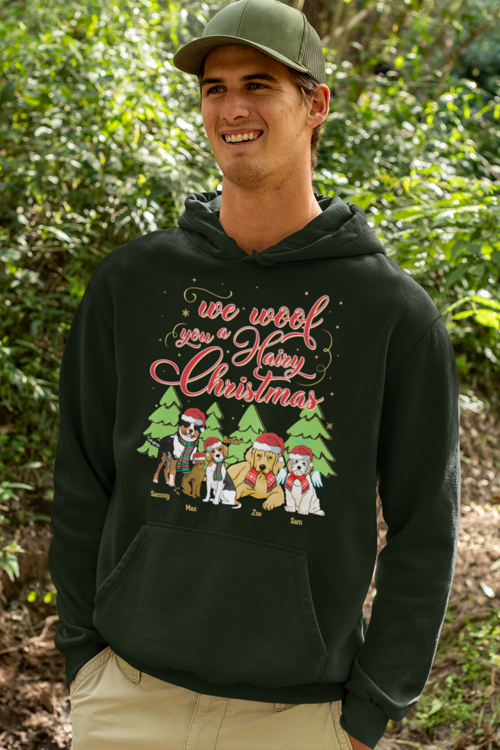 Christmas Themed Customized Hoodie & Love for Pets