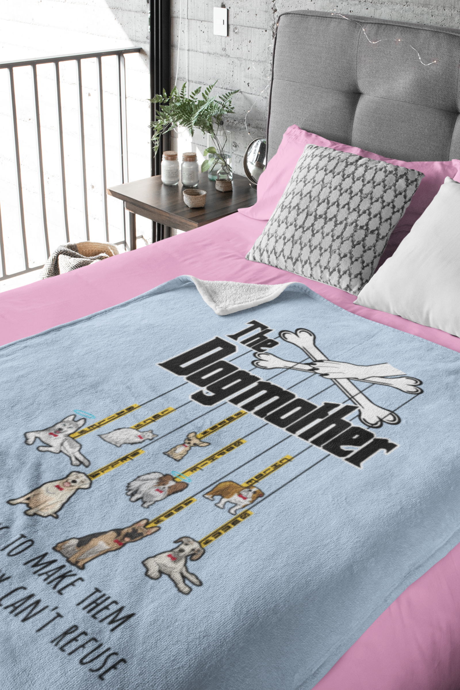 The Dog Mother Personalized Blanket for Dog Moms