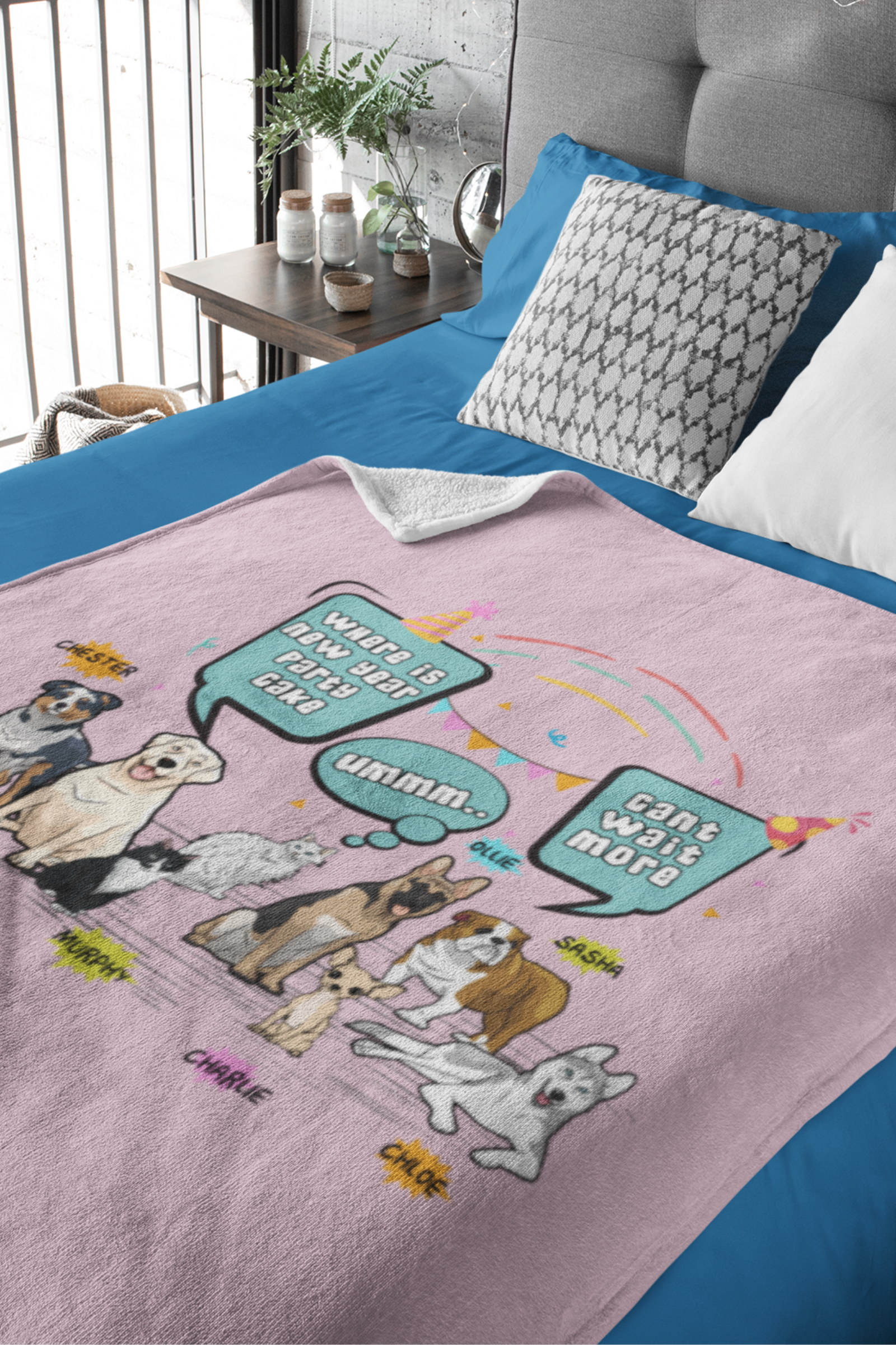 New Year Personalized Blanket for Pet Lovers