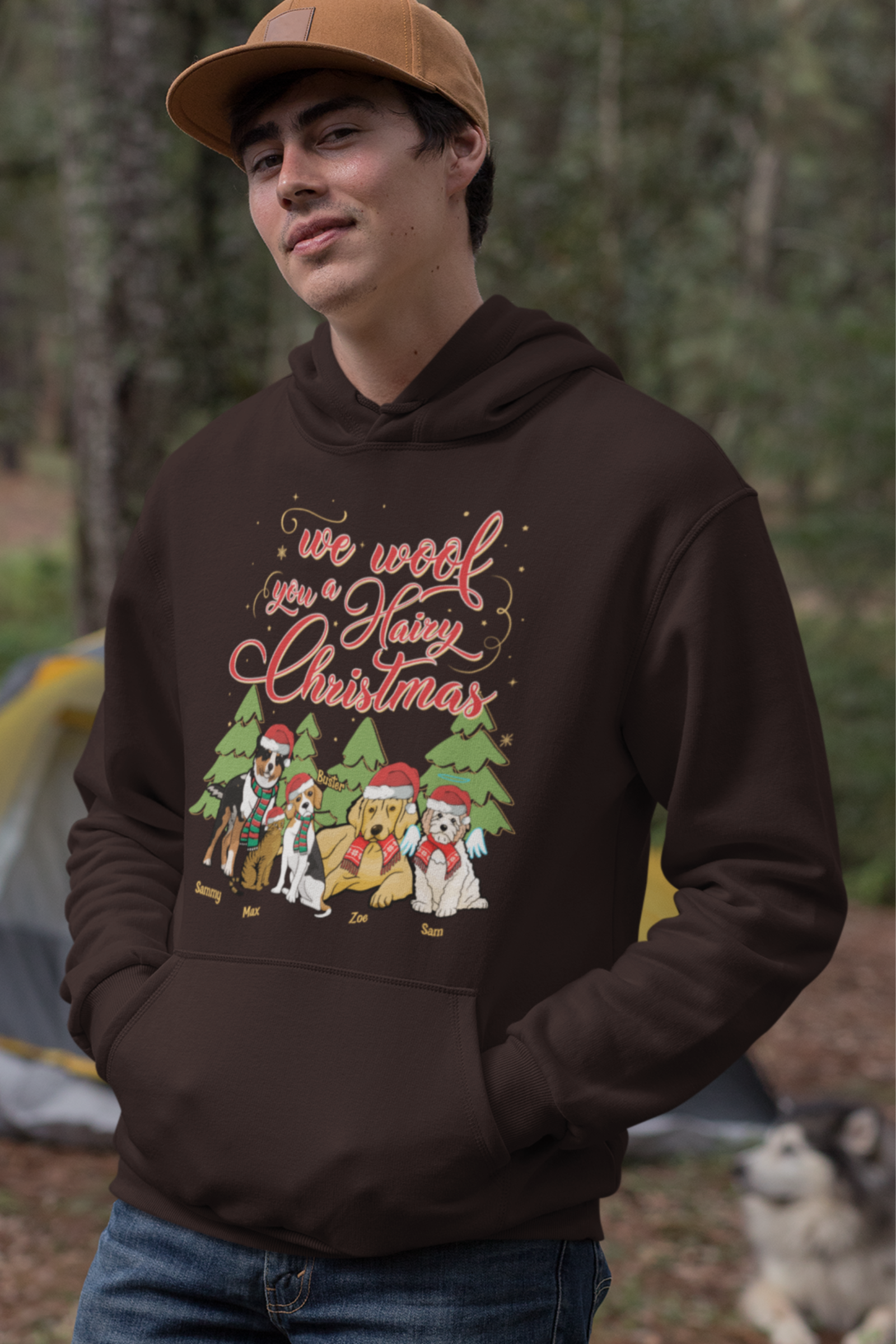 Christmas Themed Customized Hoodie & Love for Pets