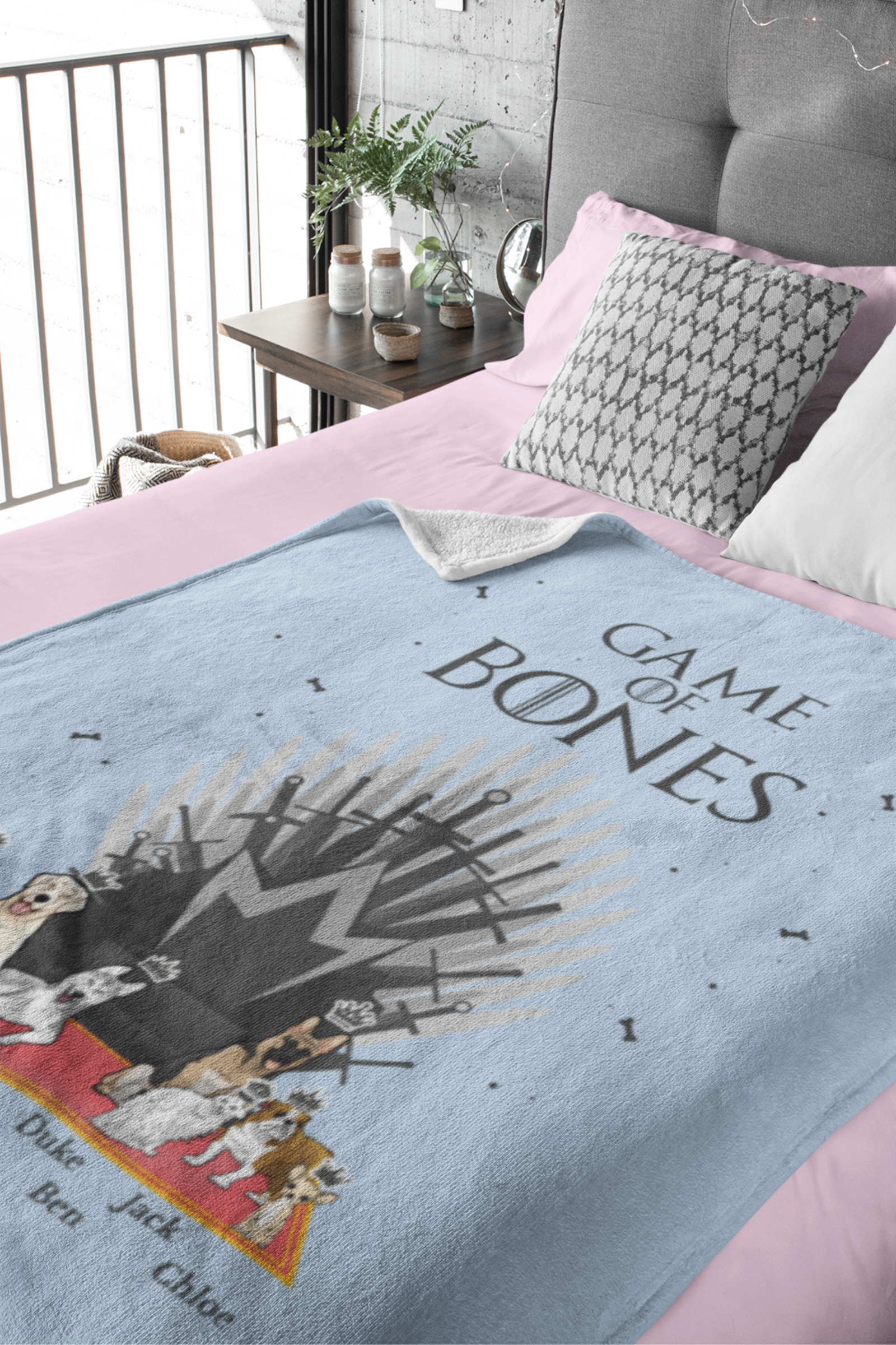 Game of Bones Personalized Blanket for Pet Lovers