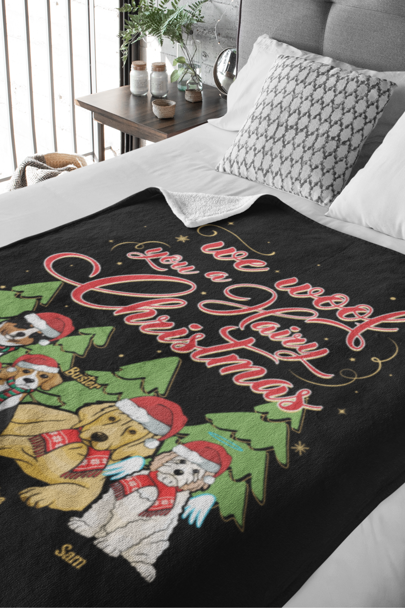 Christmas Themed Personalized Blanket for Pet Lovers