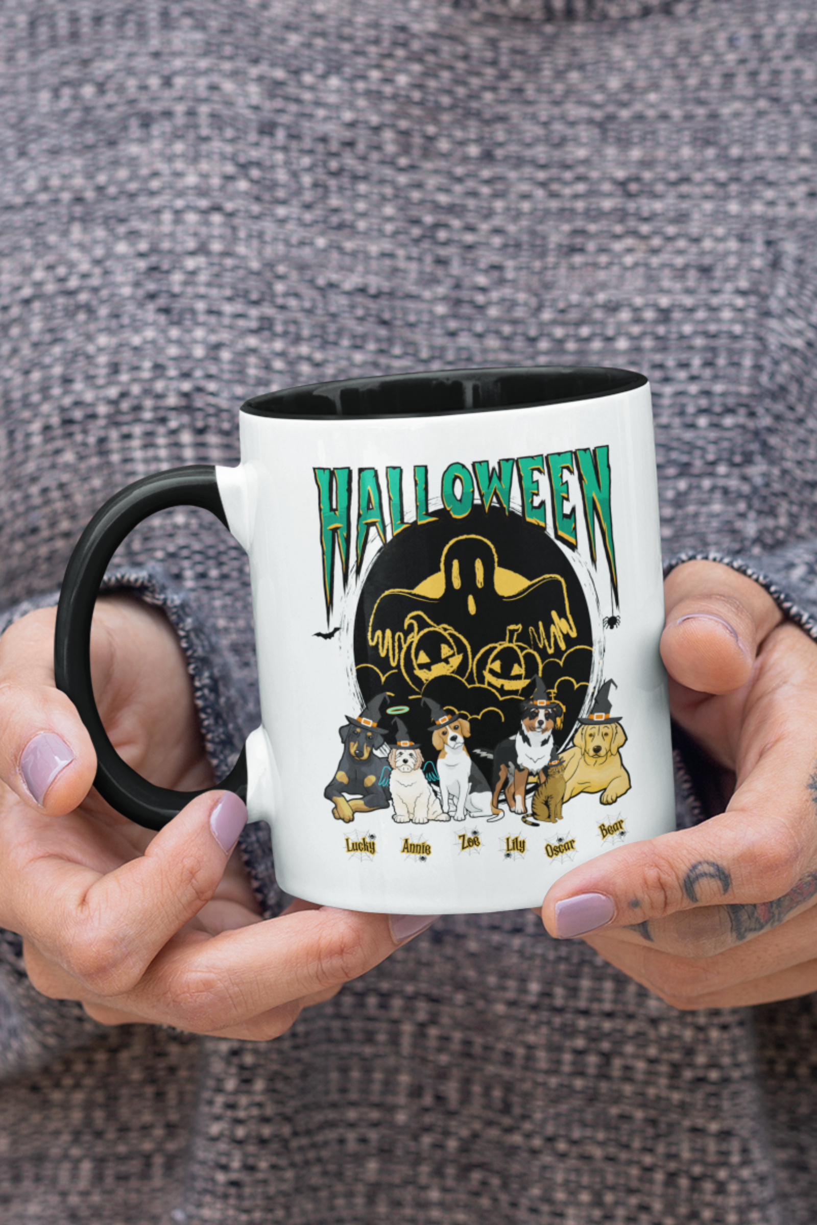Happy Halloween Customized Accent Mug  for Pet Lovers