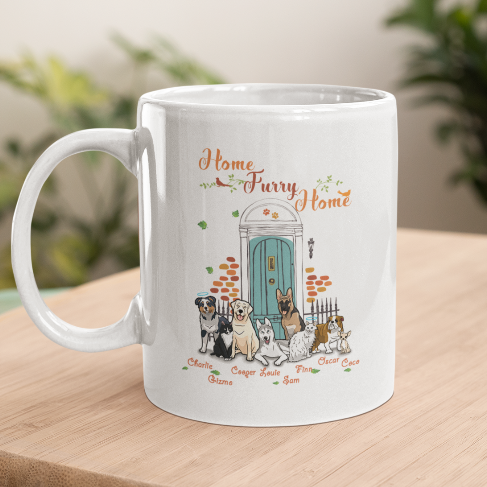 Home Furry Home Themed  Coffee Mug for Pet Lovers