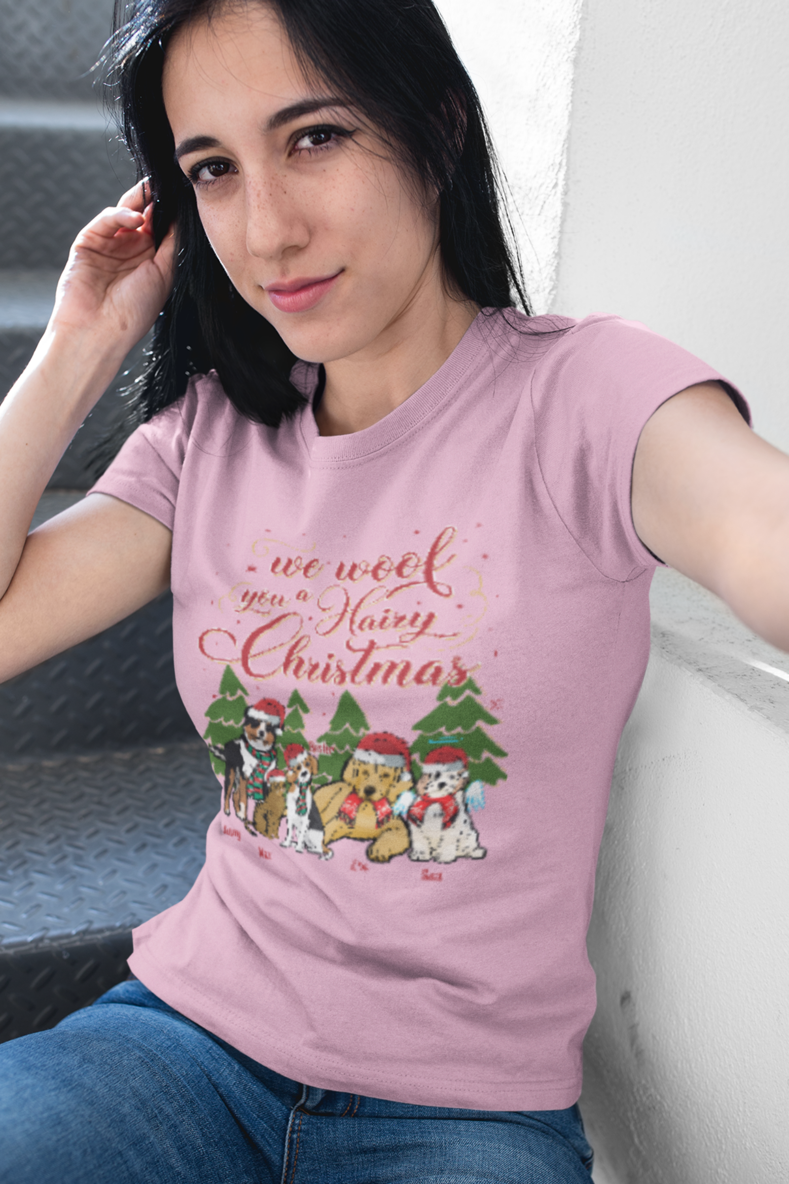 Christmas Themed Personalized Tee Shirt For All Pet Lovers