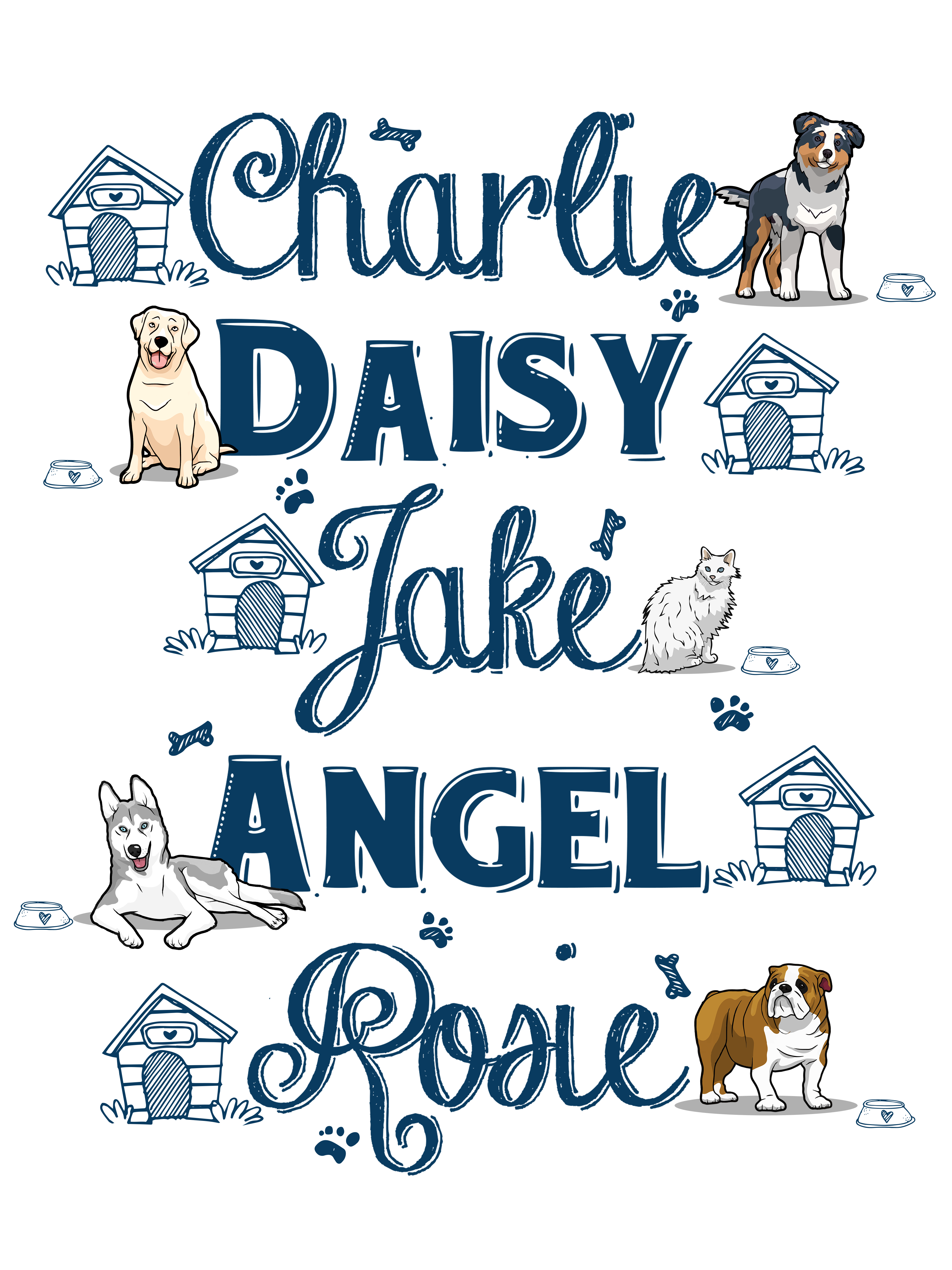 Personalized Pet Names Blanket for Pet Lovers