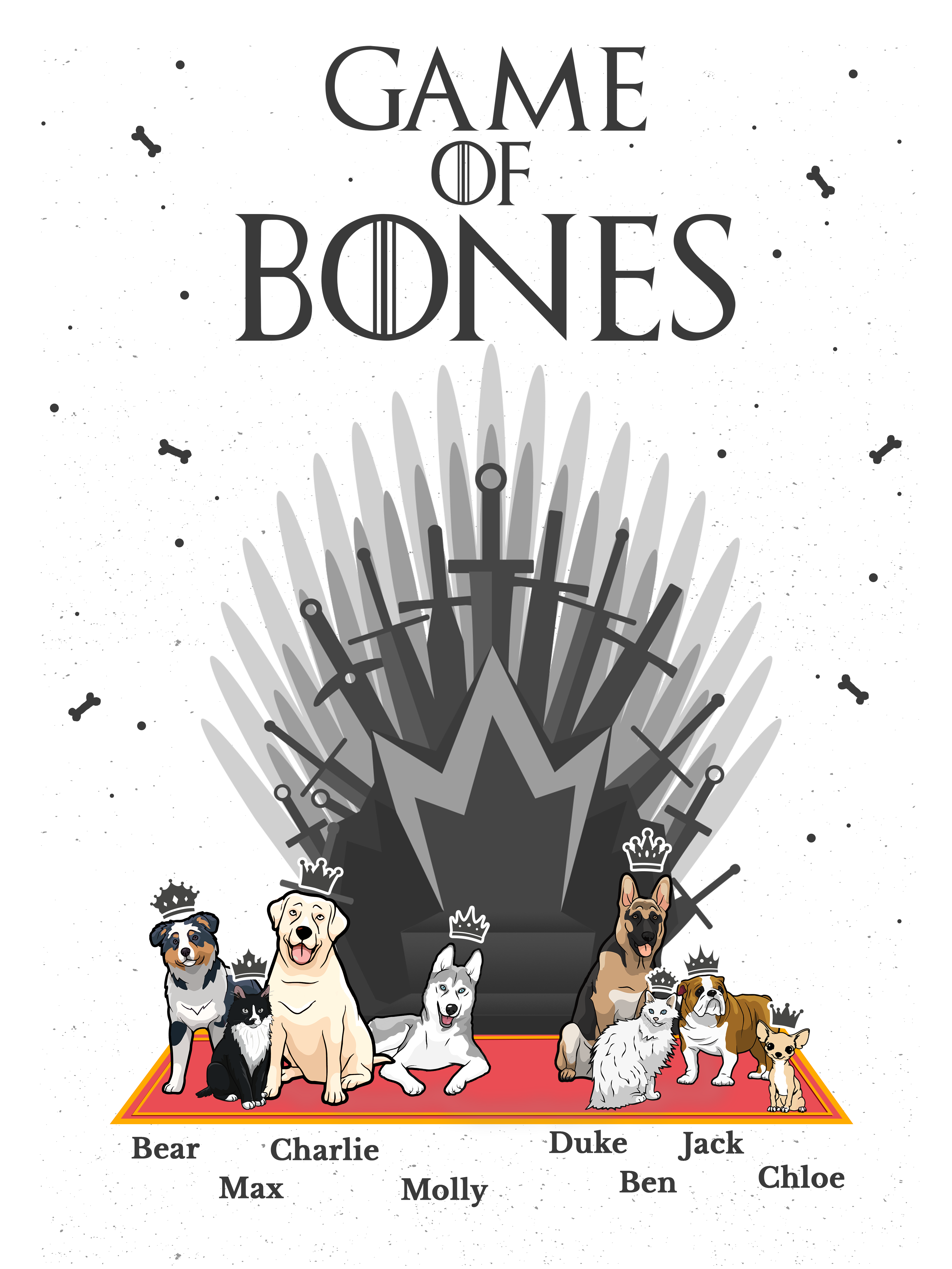 Game of Bones Personalized Blanket for Pet Lovers