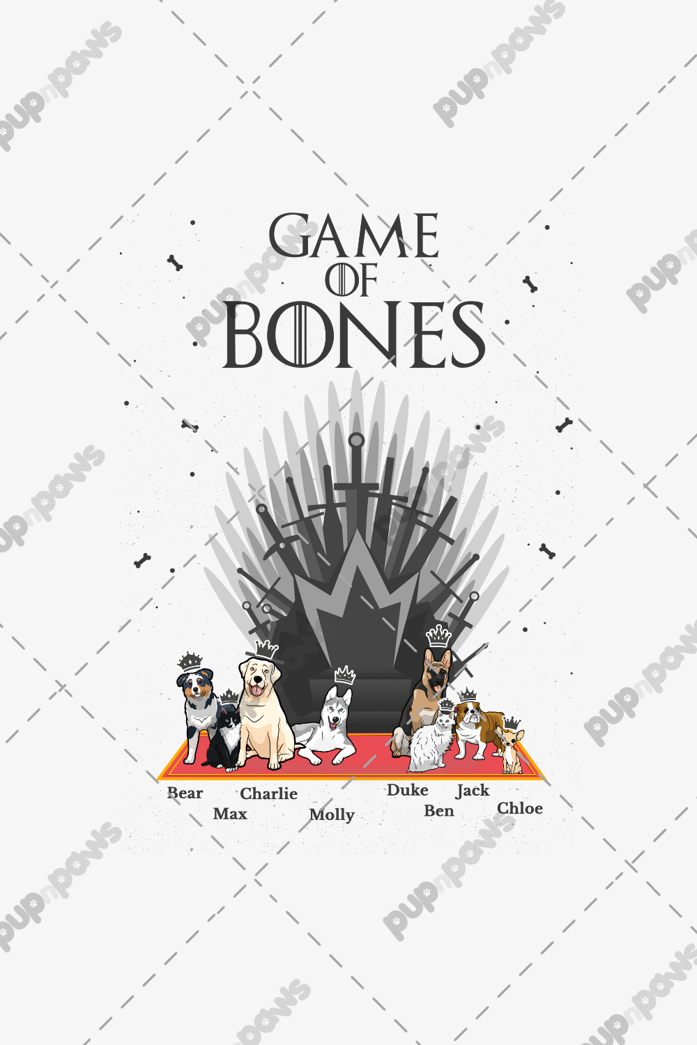 Game Of Bones Themed Enamel Mug for Dog Parents