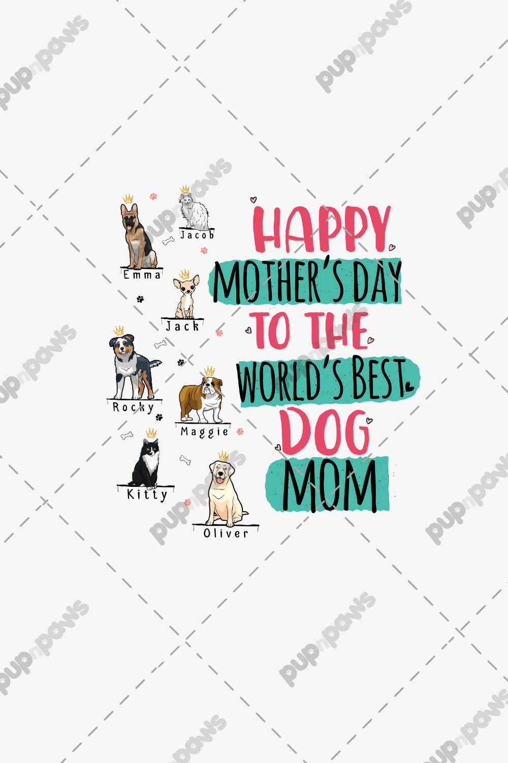 Happy Mother's Day Enamel Mug For Dog Mom