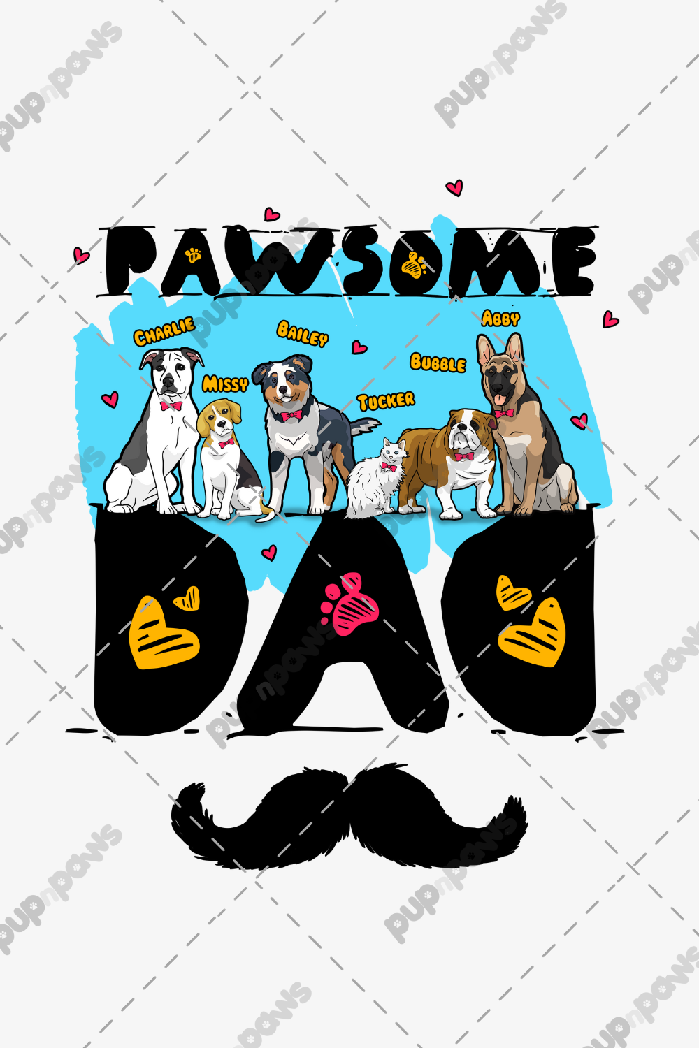 Pawsome Themed Enamel Mug for Dog Dad
