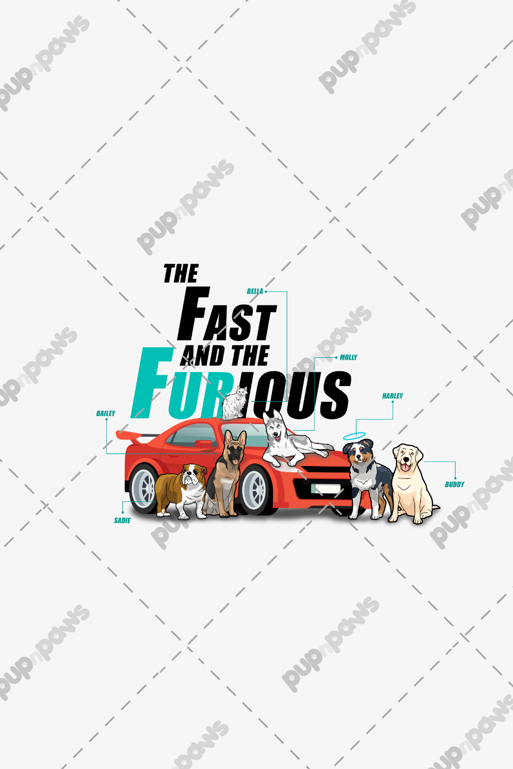 Fast & Furious Themed Enamel Mug for Dog Parents