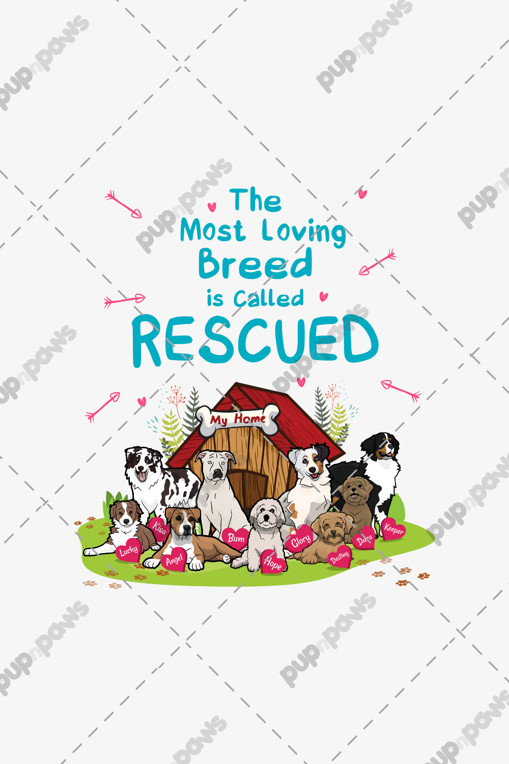 "The Most Loving Breed Is Called Rescued"...Color Accent Mug for Pet Lovers