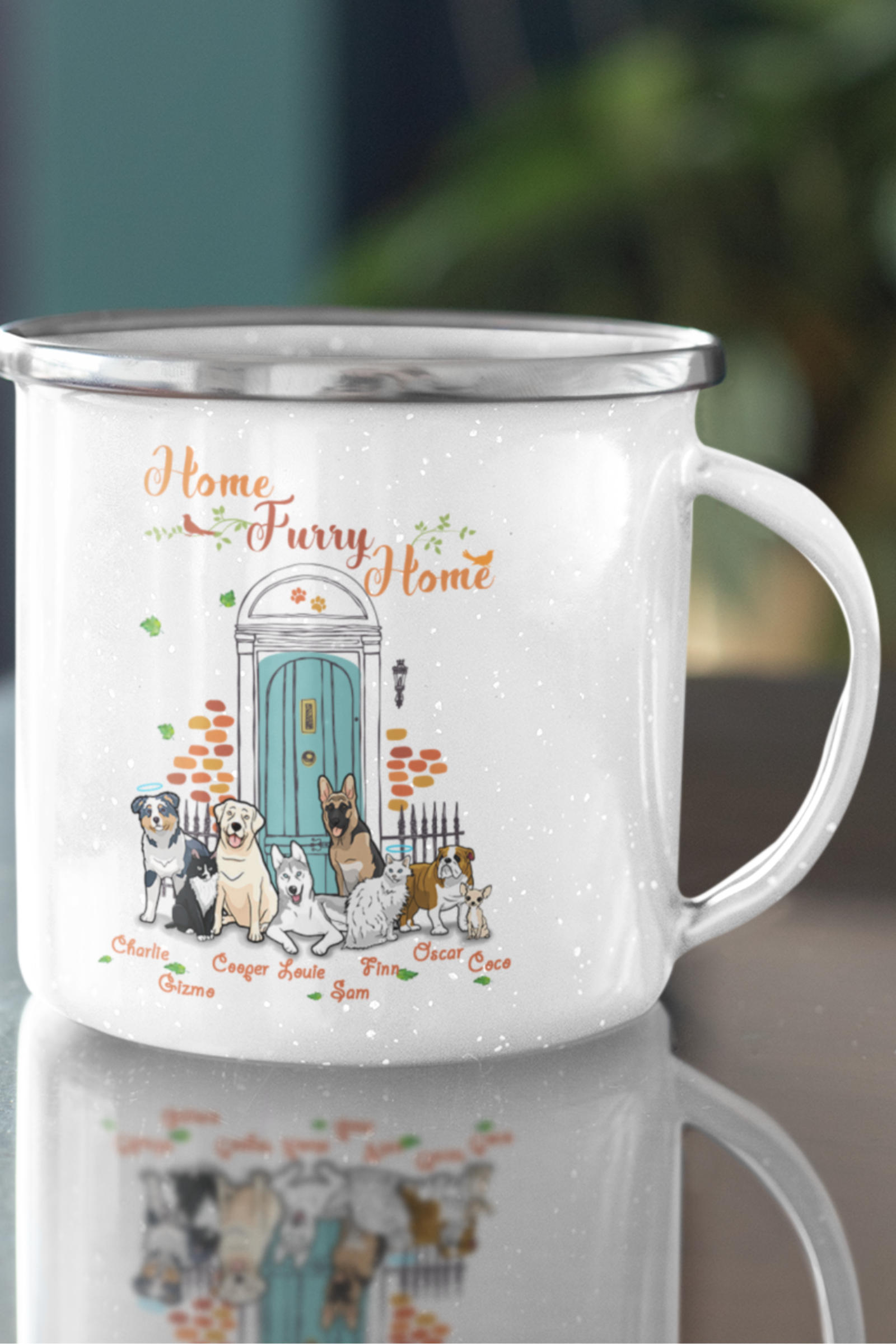 Home Furry Home Enamel Mug for Pets Lover