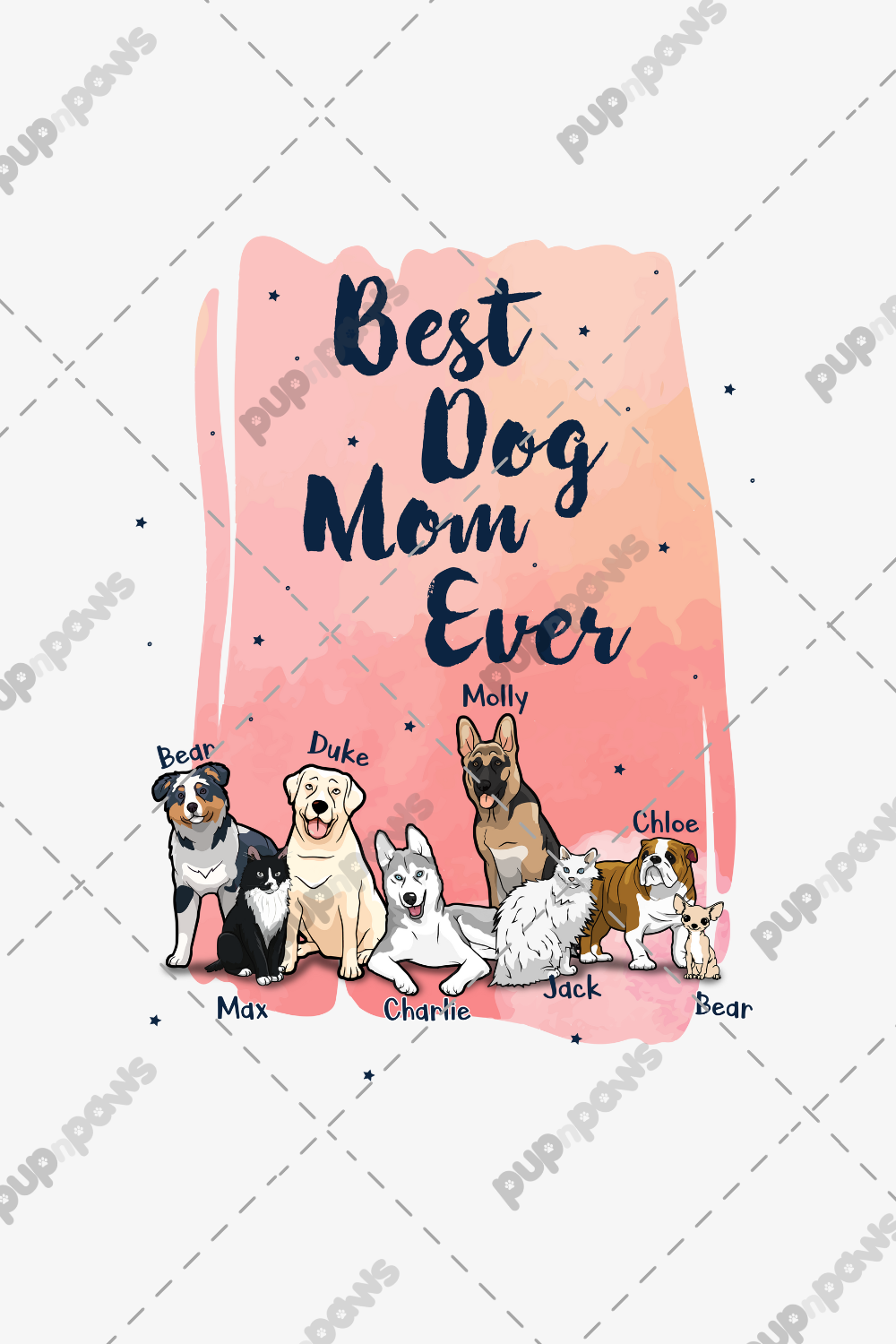 Best Dog Mom Ever..... Enamel Mug for Dog Mother