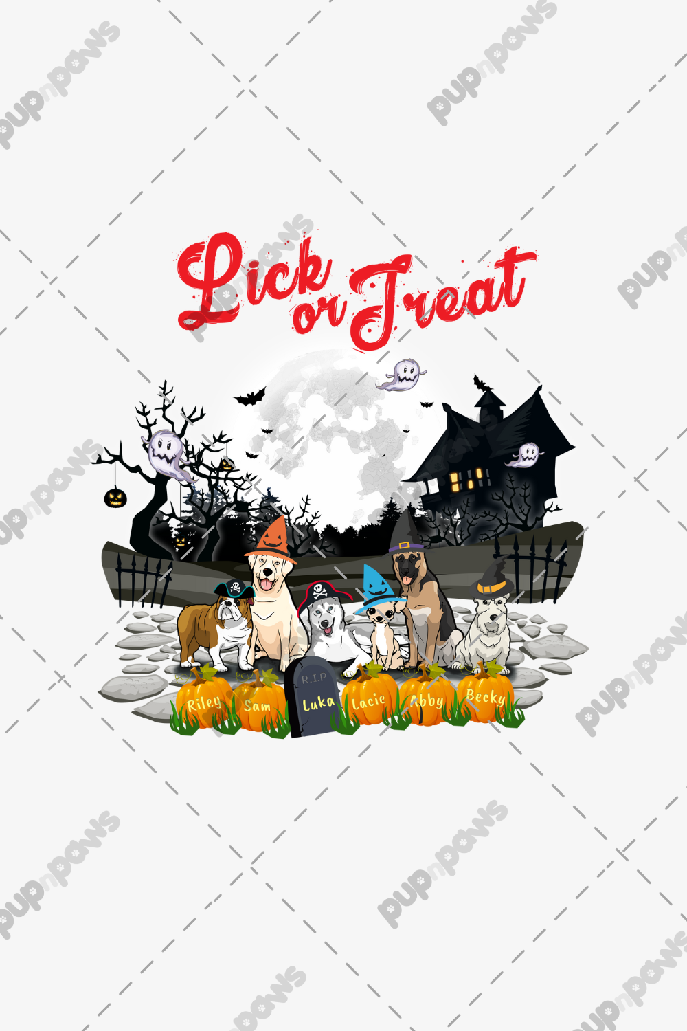 Halloween Themed " Lick Or Treat" Enamel Mug for Pet Lovers