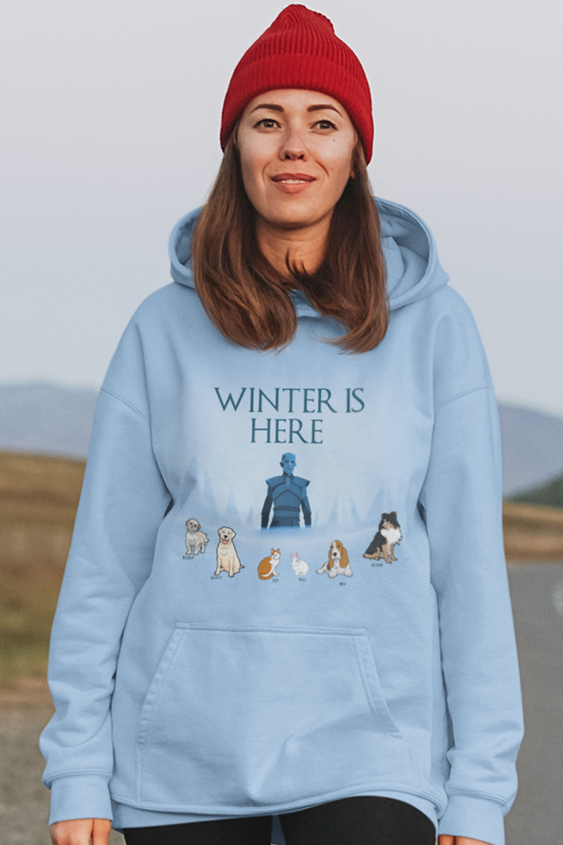 "Winter Is Here" Customized Hoodie For Pet lovers