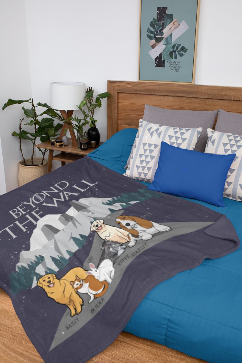 "Beyond The Wall" Themed Personalized Throw Blanket (Premium Sherpa)