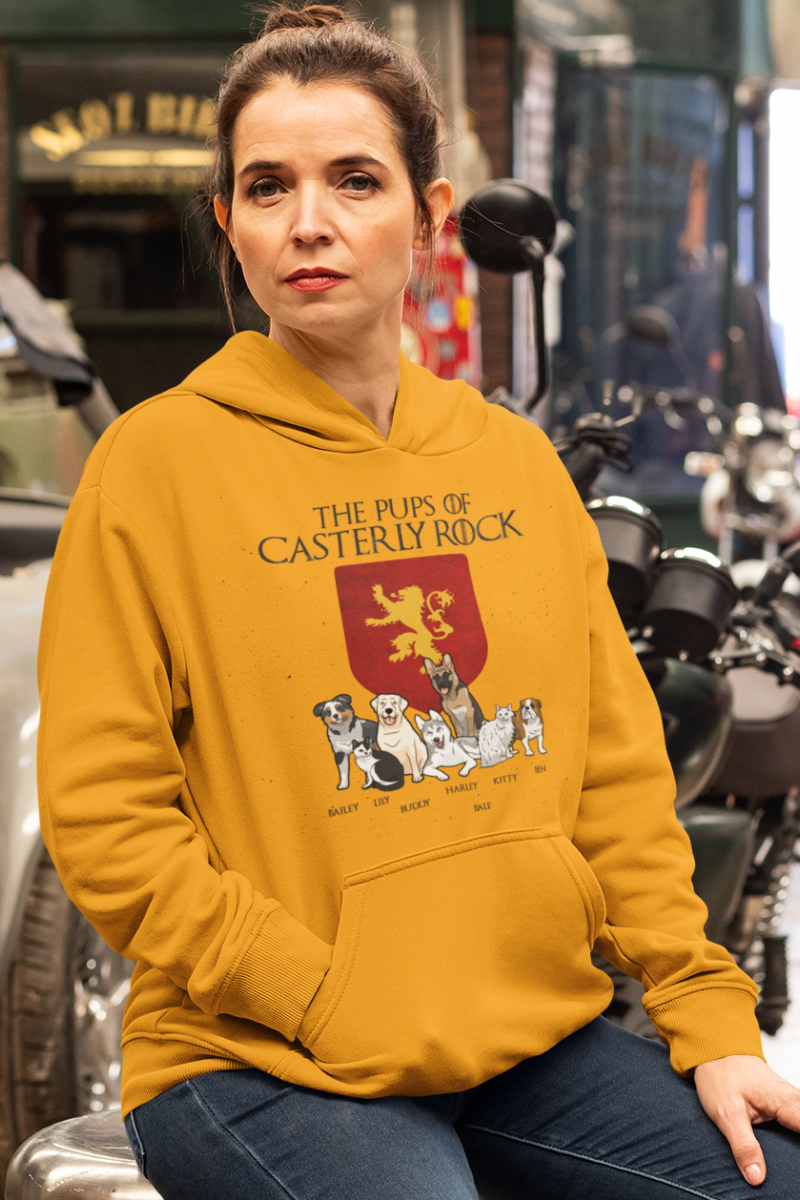 Personalized "The Pups Of Casterly Rock" Hoodie For Pet lovers