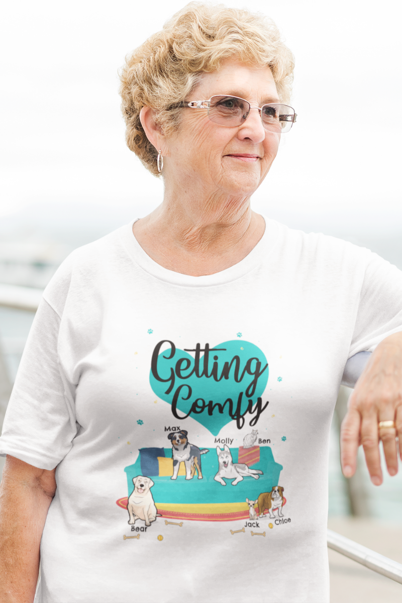 Getting Comfy Customized Tee For Dog Lovers
