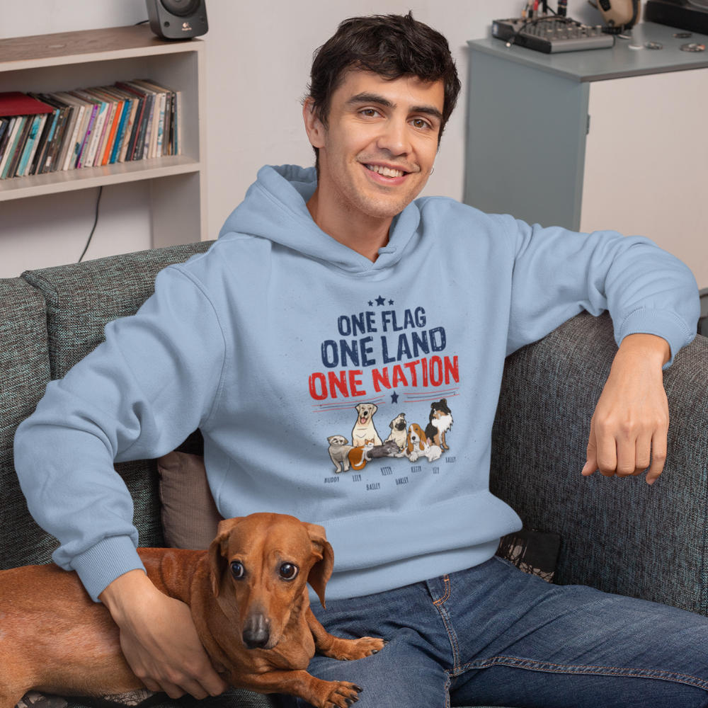 One Flag, One Land, One Nation Hoodie For Pet Parents