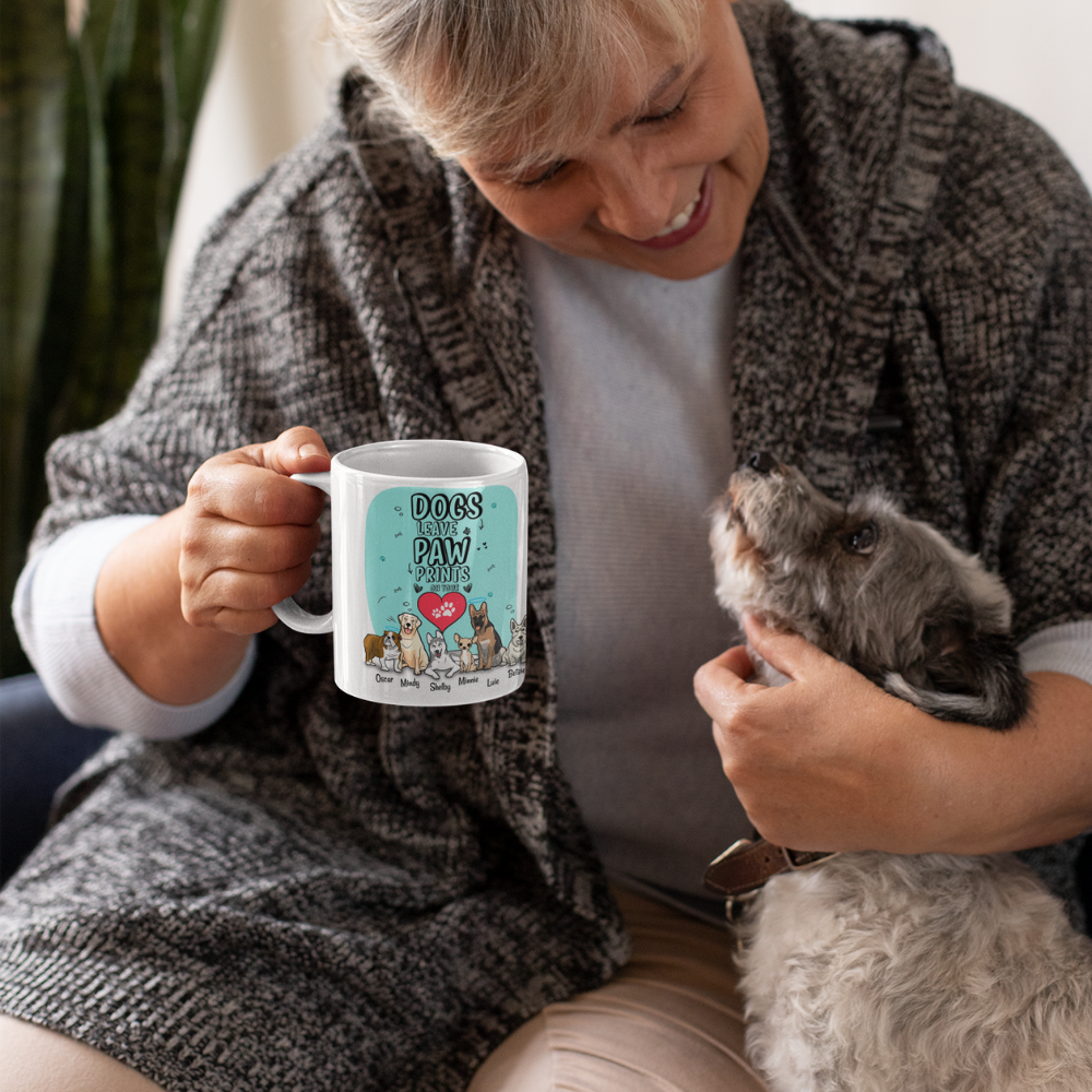 Dogs Leave Paw Prints Mug For DogLovers