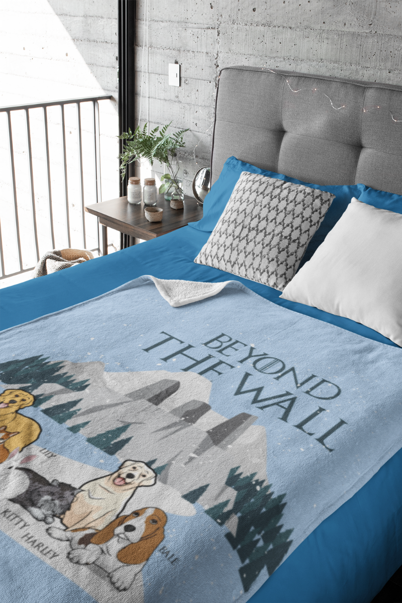 "Beyond The Wall" Themed Personalized Throw Blanket (Premium Sherpa)