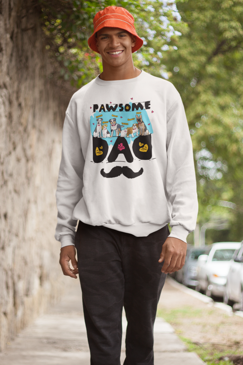 Pawsome Dad Personalized Sweatshirt