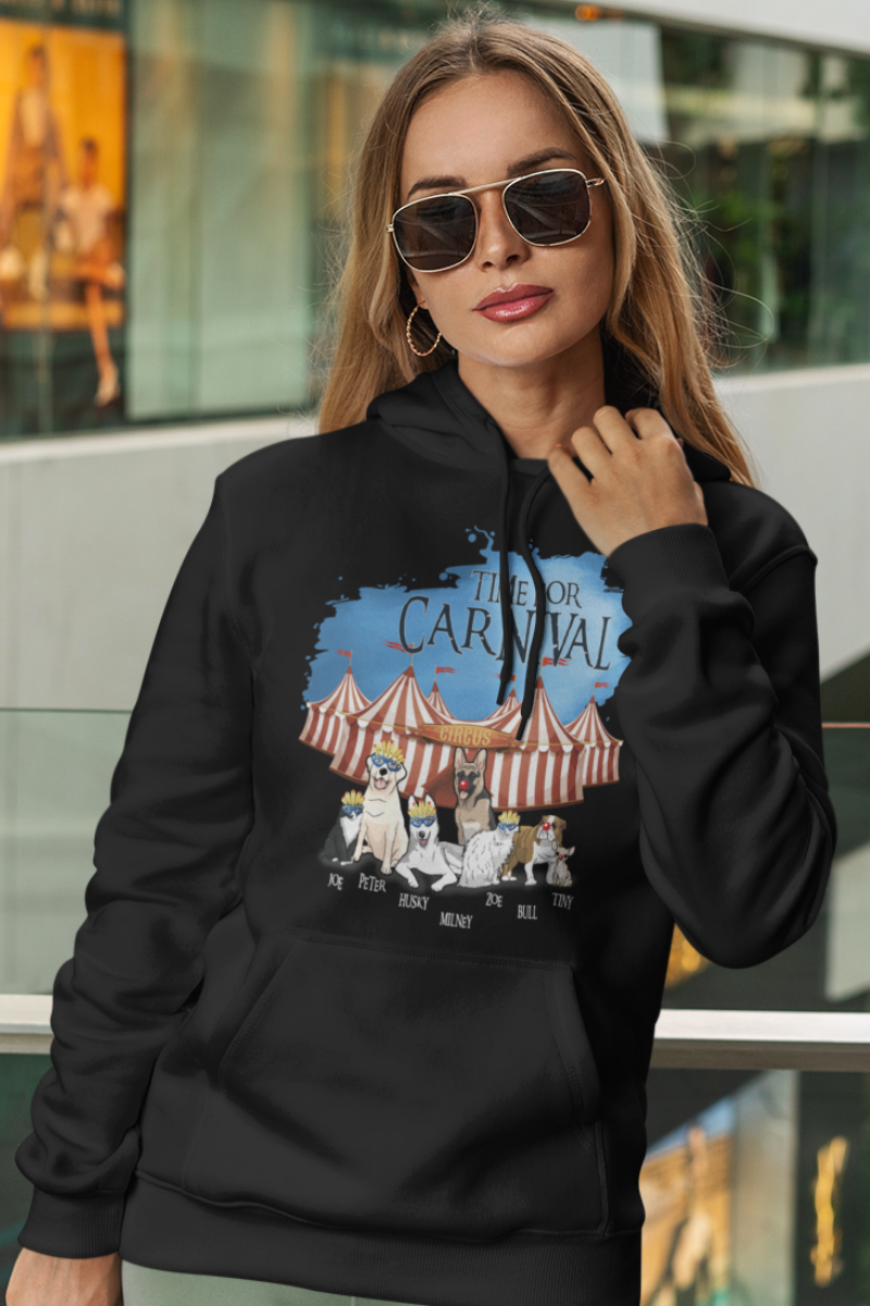Time For Carnival Personalized Dog Lover Hoodies