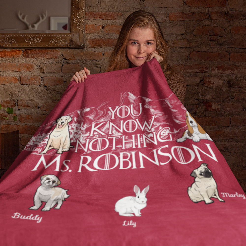 You Know Nothing... Personalized Throw Blanket (Premium Sherpa)