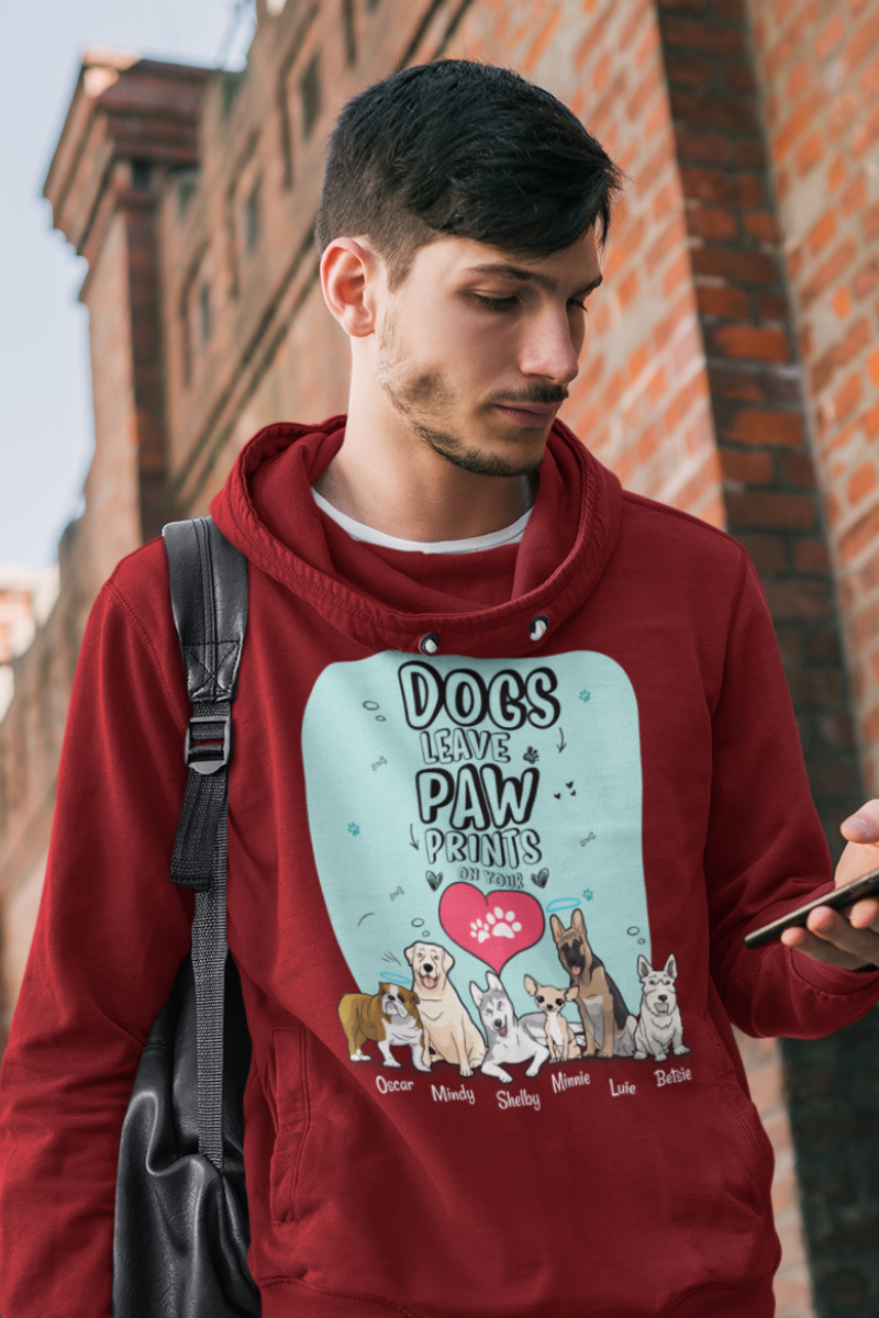 Dogs Leave Paw Prints Hoodie For DogLovers