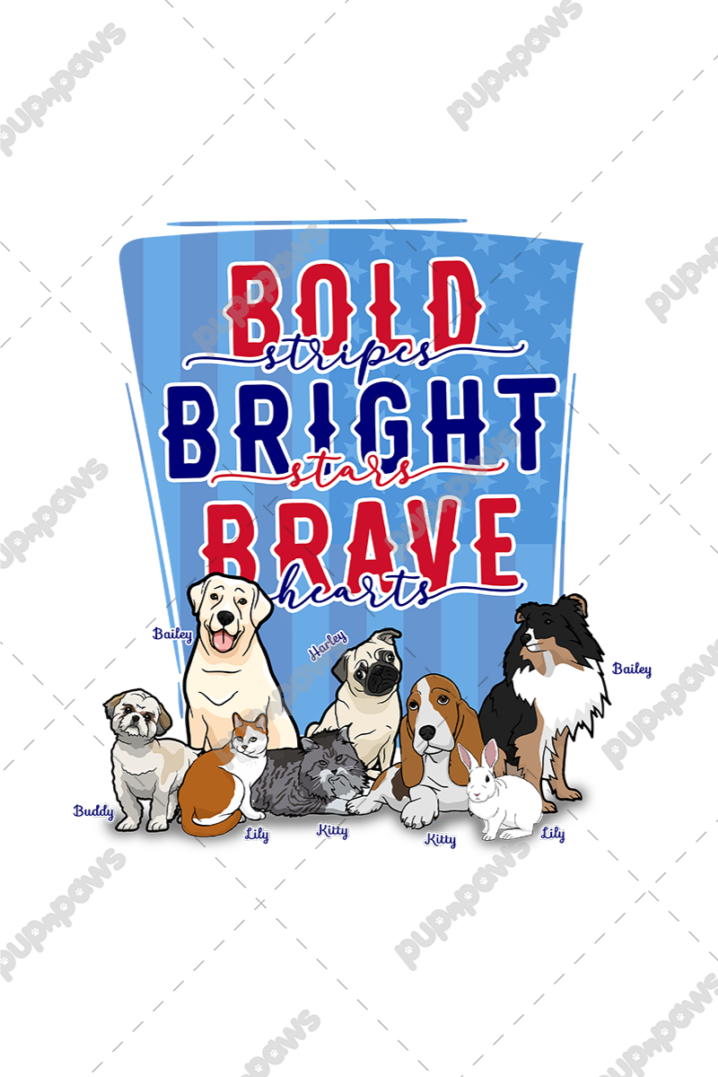 Bold Stripes And Bright Stars Mug For Brave Dog Parents