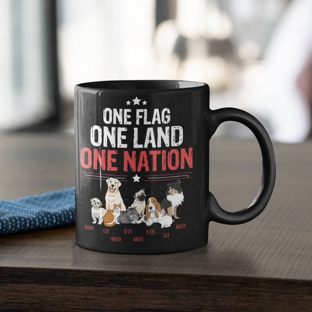 One Flag, One Land, One Nation Mug For Pet Parents