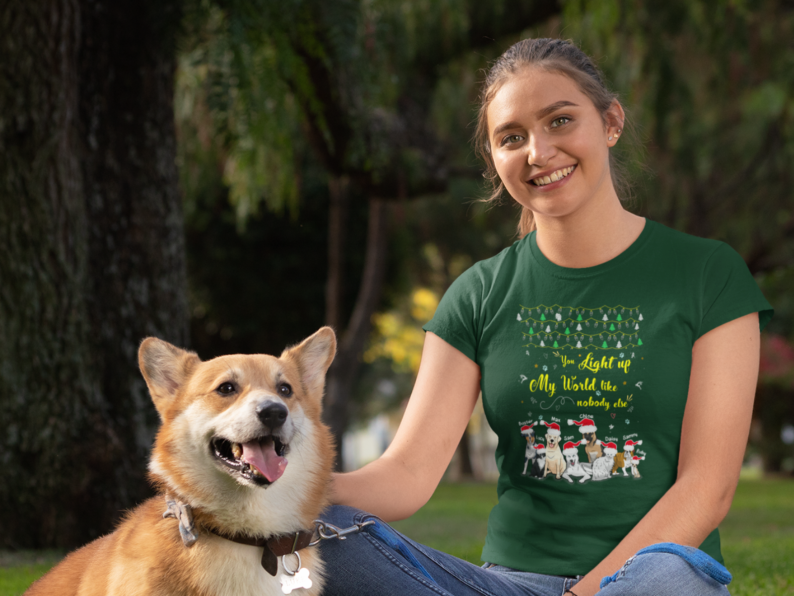 You Light Up My World Tee For Dog Lover